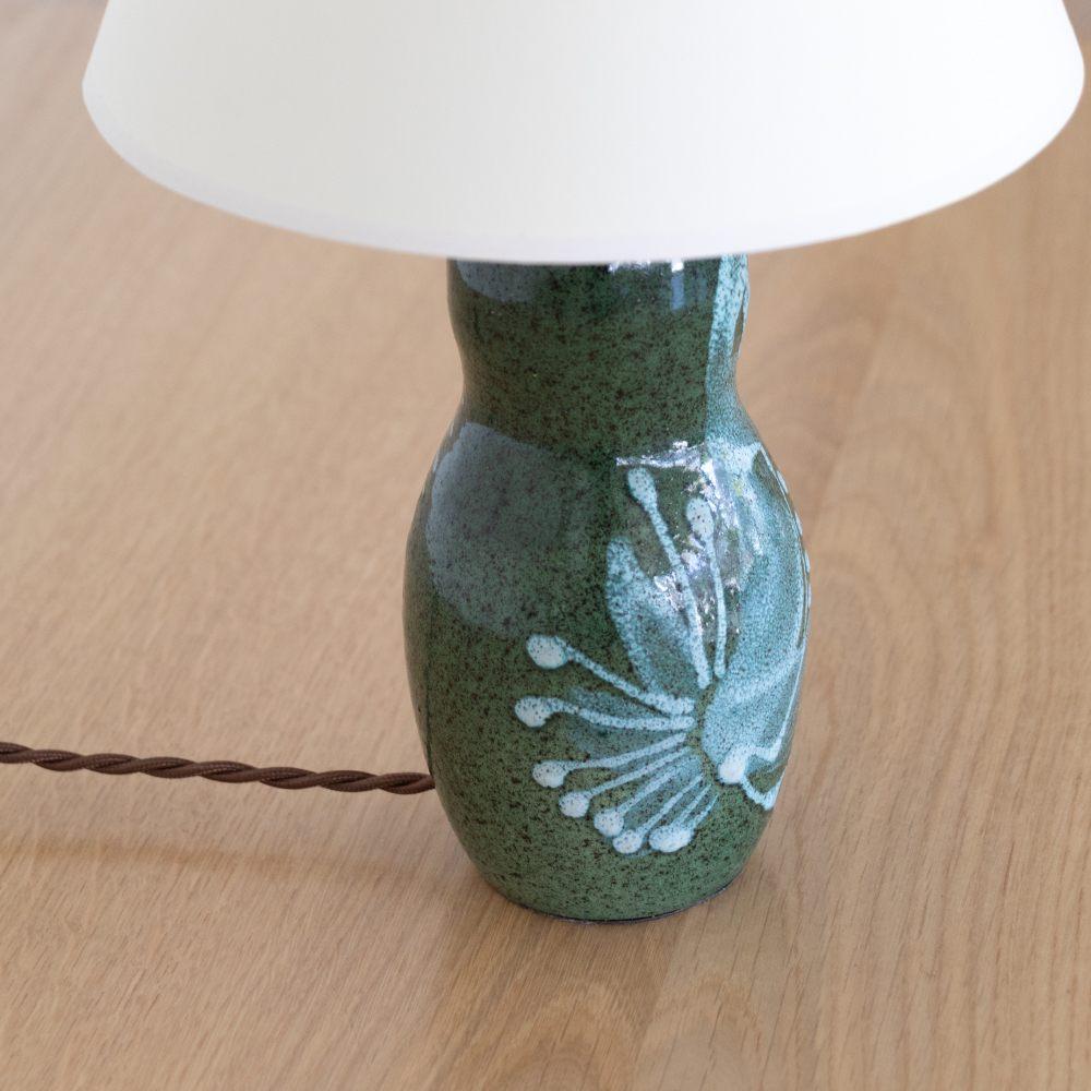 Petite French Ceramic Painted Lamp For Sale 3