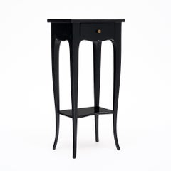 Petite French Ebonized Side Table