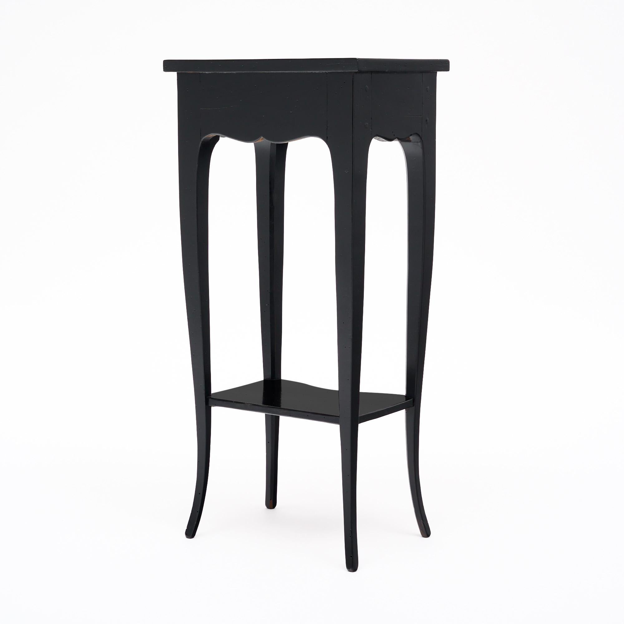 Petite French Ebonized Side Table For Sale 3