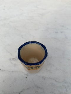 Petite French Faience Quimper Cup Circa 1940