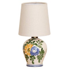 Petite French Floral Painted Lamp