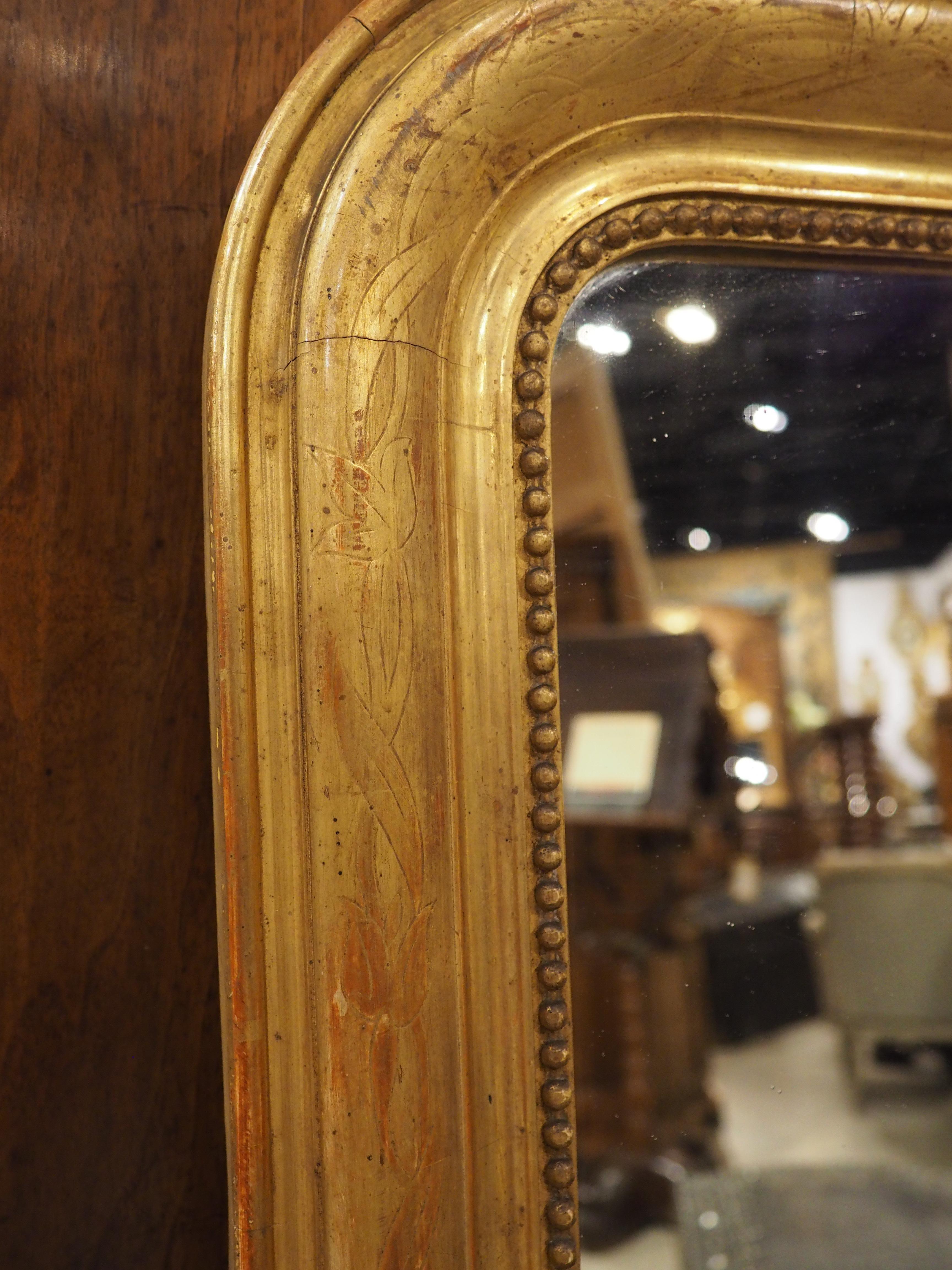 Vetro Specchio francese in legno dorato in stile Louis Philippe, CIRCA 1870 in vendita