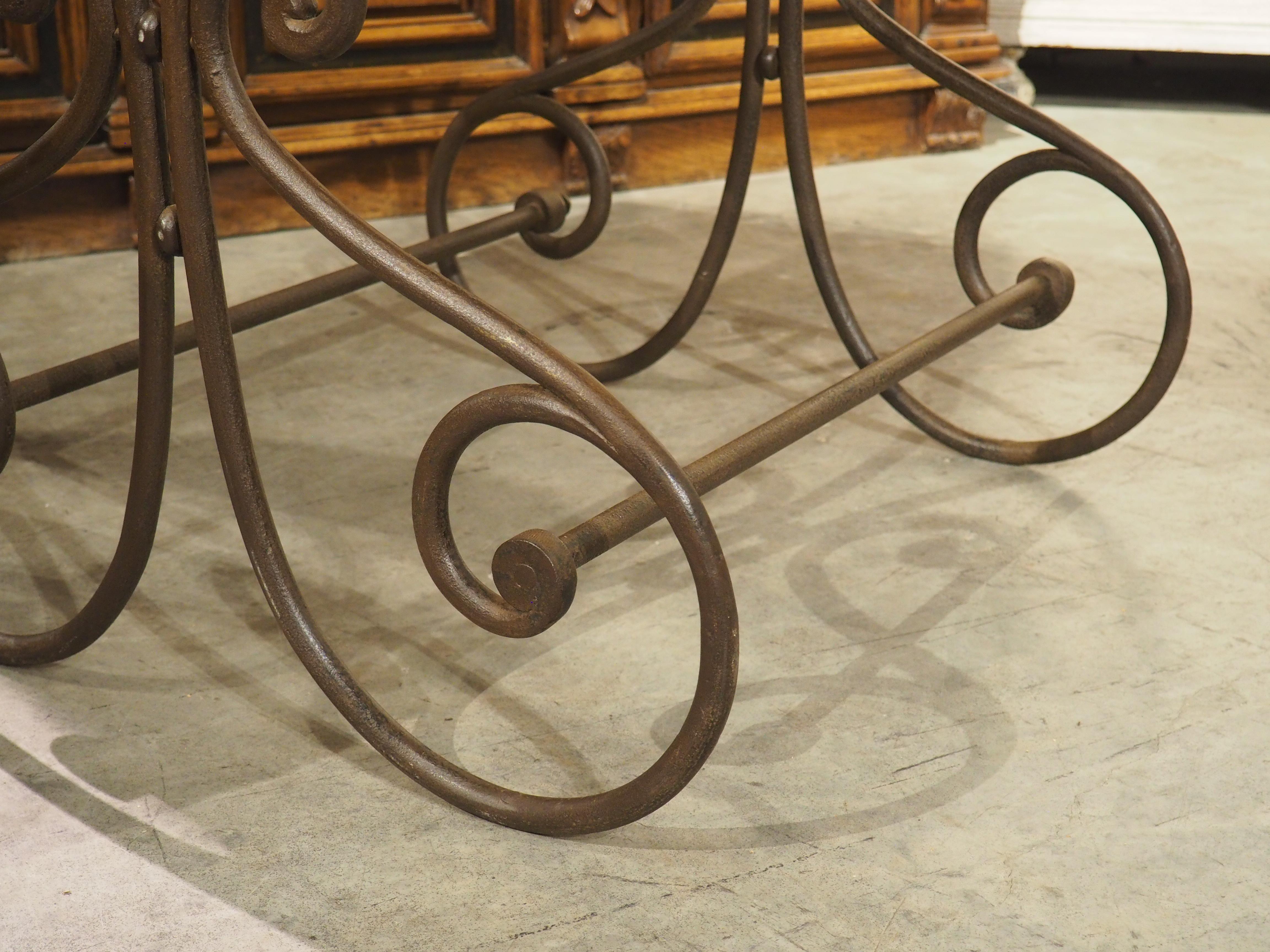 Petite French Iron and Marble Table de Boucherie or Pastry Table, Circa 1890 For Sale 5