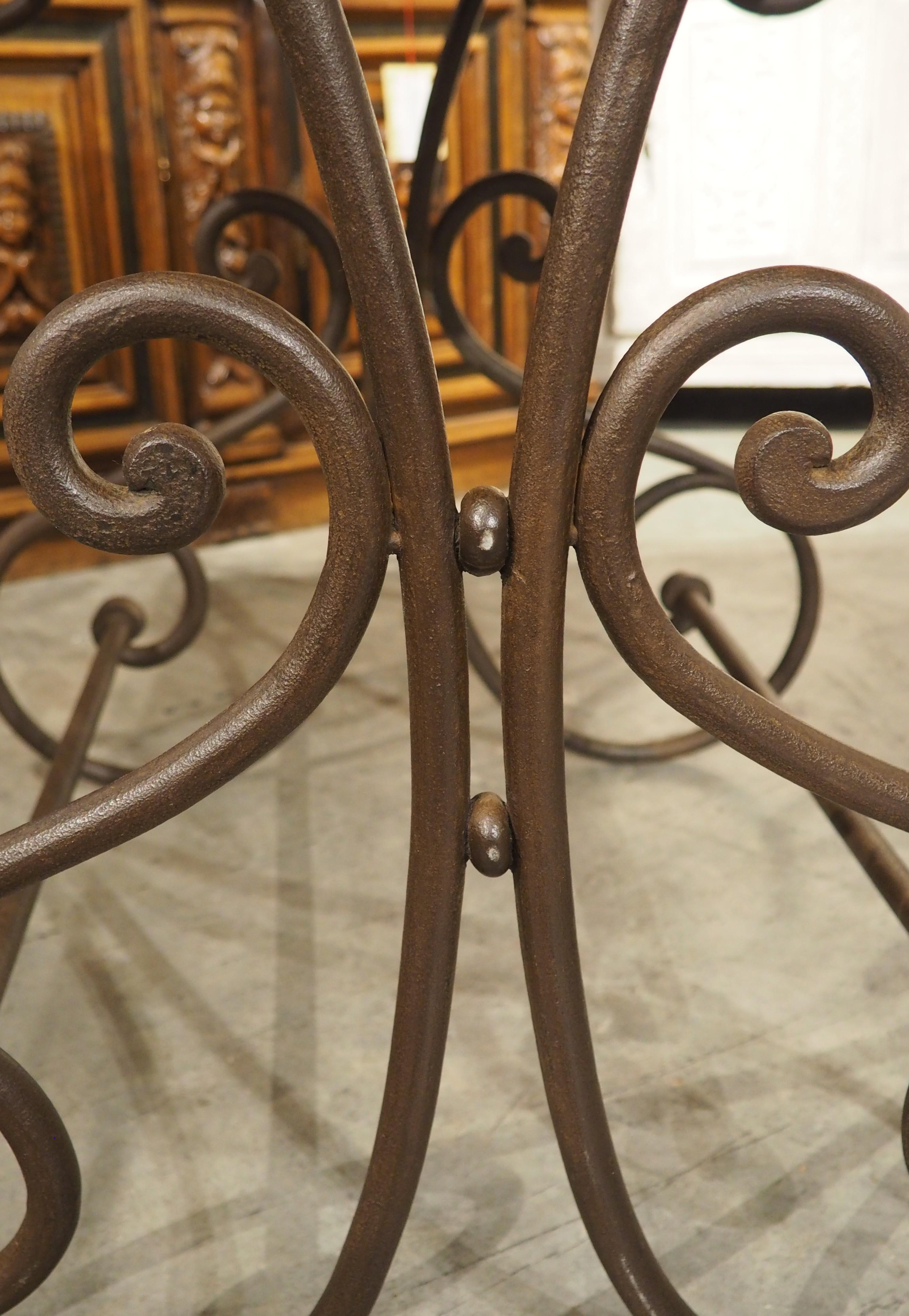 Petite French Iron and Marble Table de Boucherie or Pastry Table, Circa 1890 For Sale 7