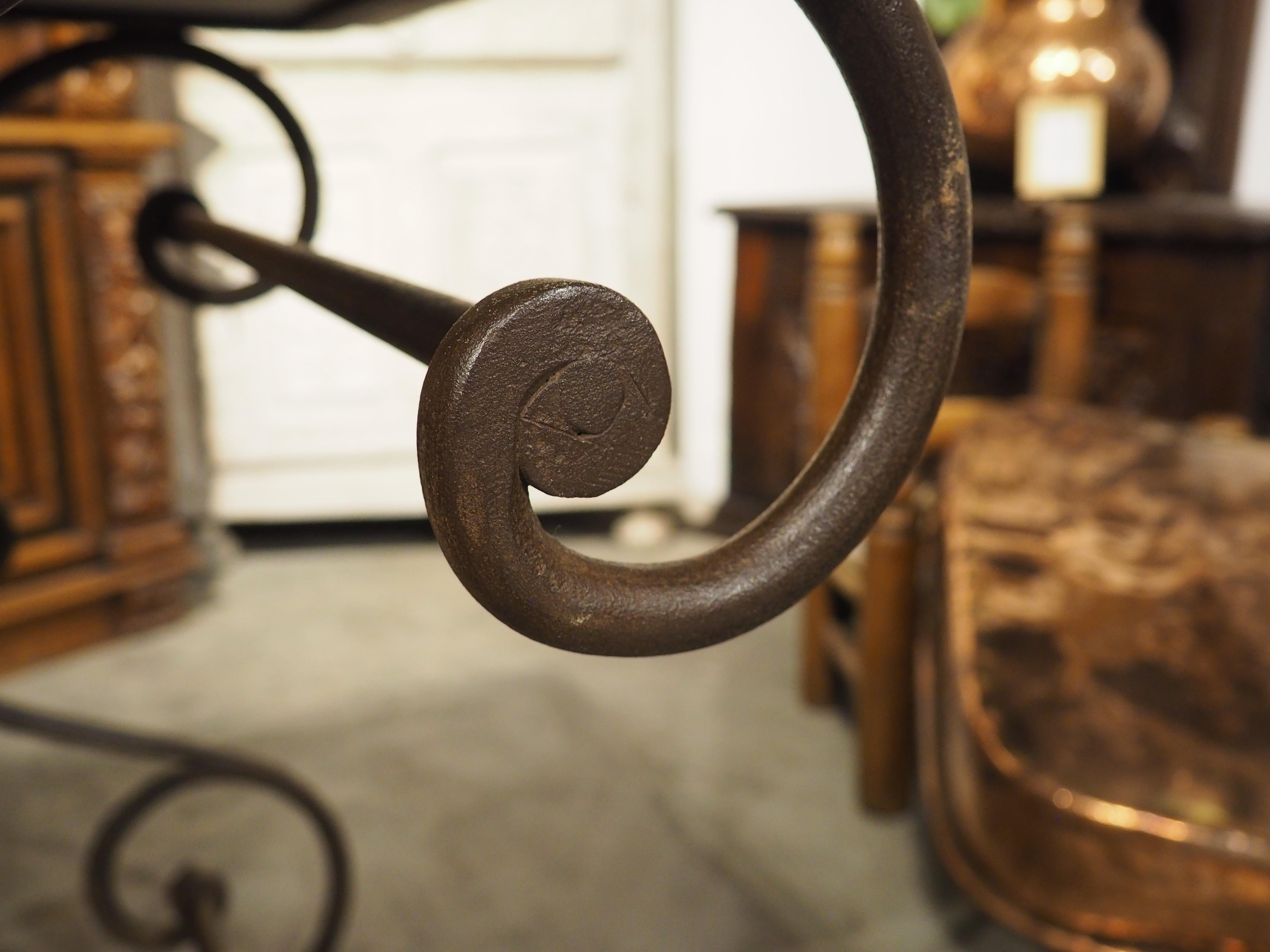 Petite French Iron and Marble Table de Boucherie or Pastry Table, Circa 1890 For Sale 8