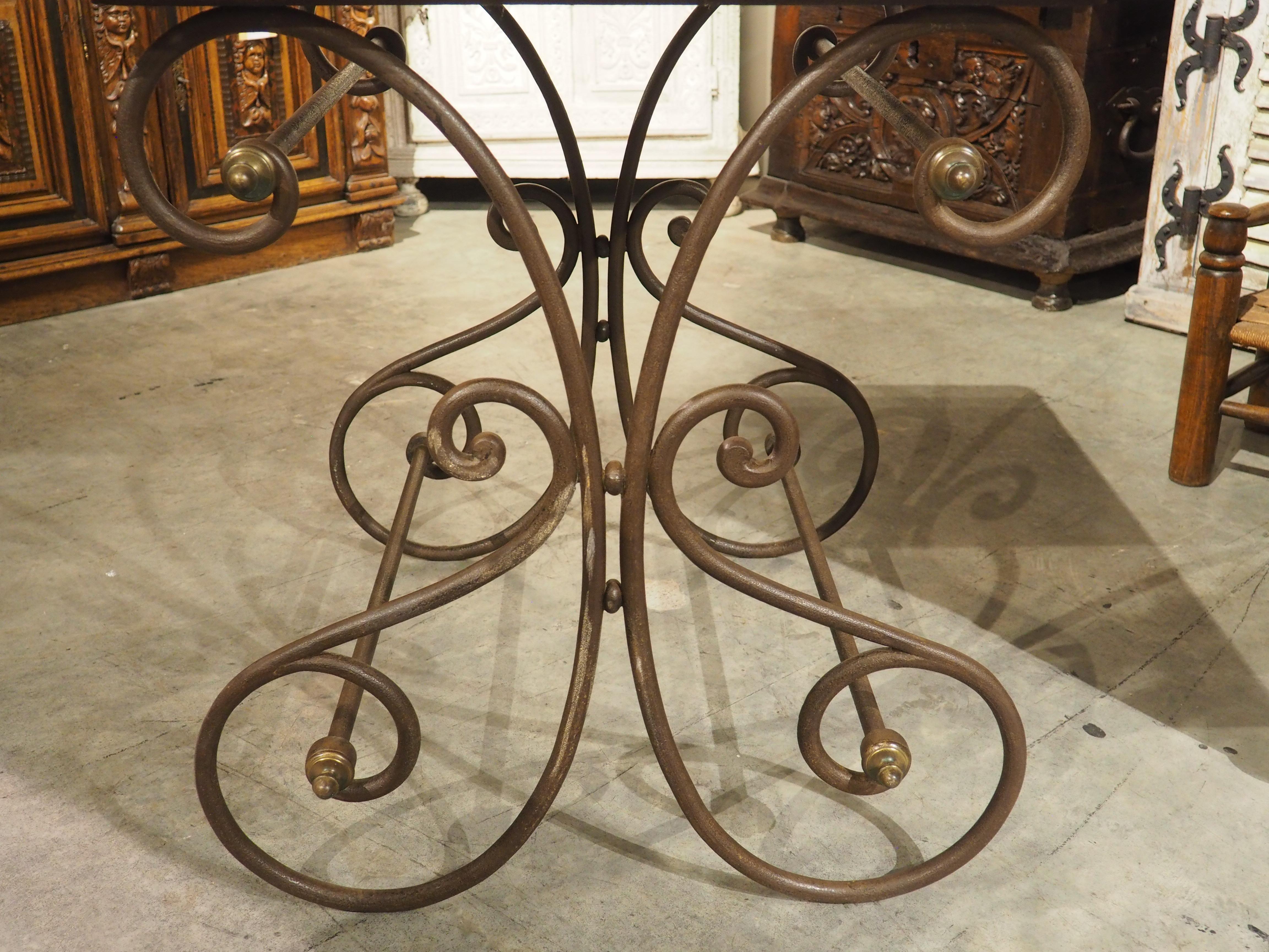 Petite French Iron and Marble Table de Boucherie or Pastry Table, Circa 1890 For Sale 13