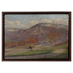 Petite French Landscape Painting