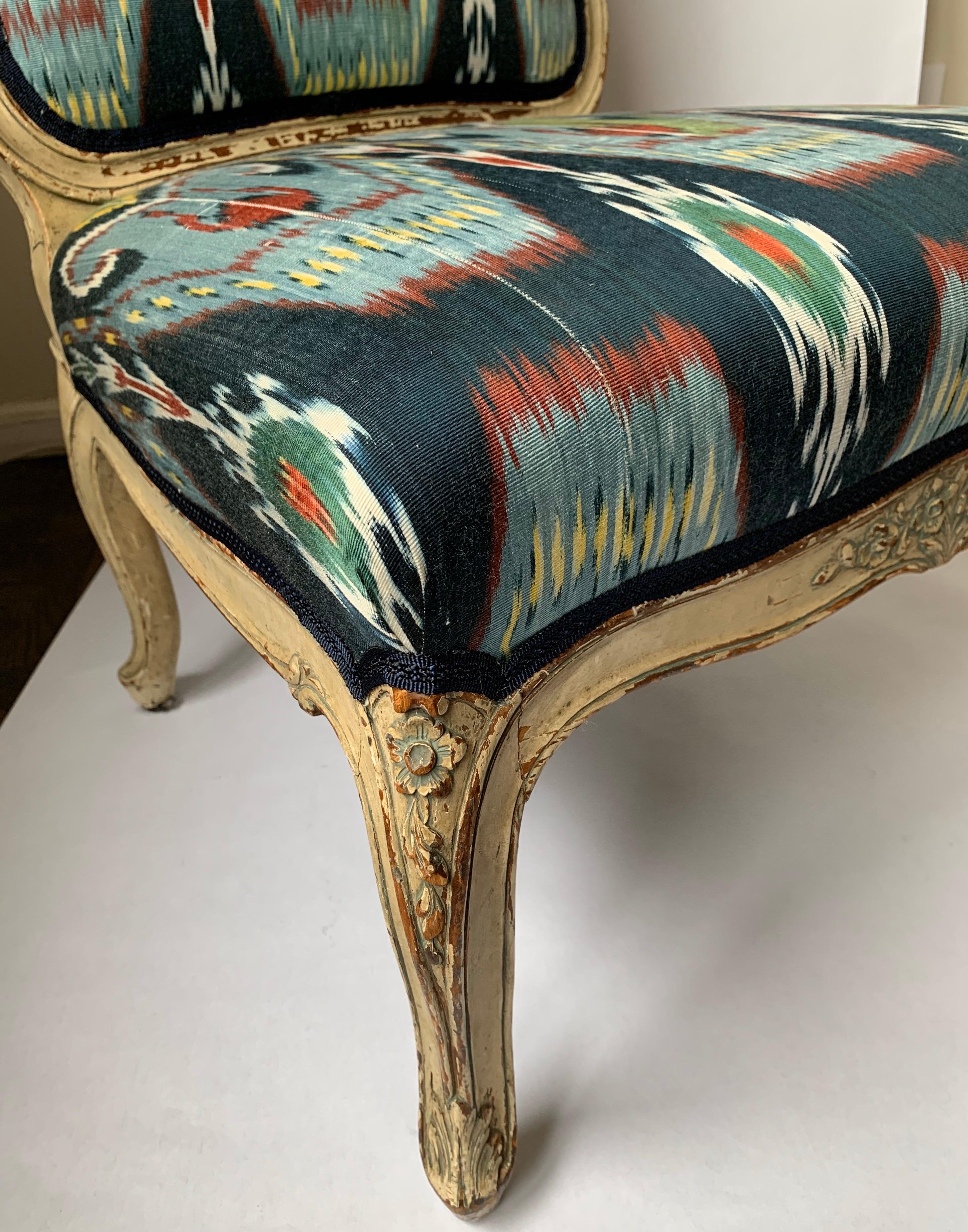 Upholstery Petite French Louis XV Style Slipper Chair