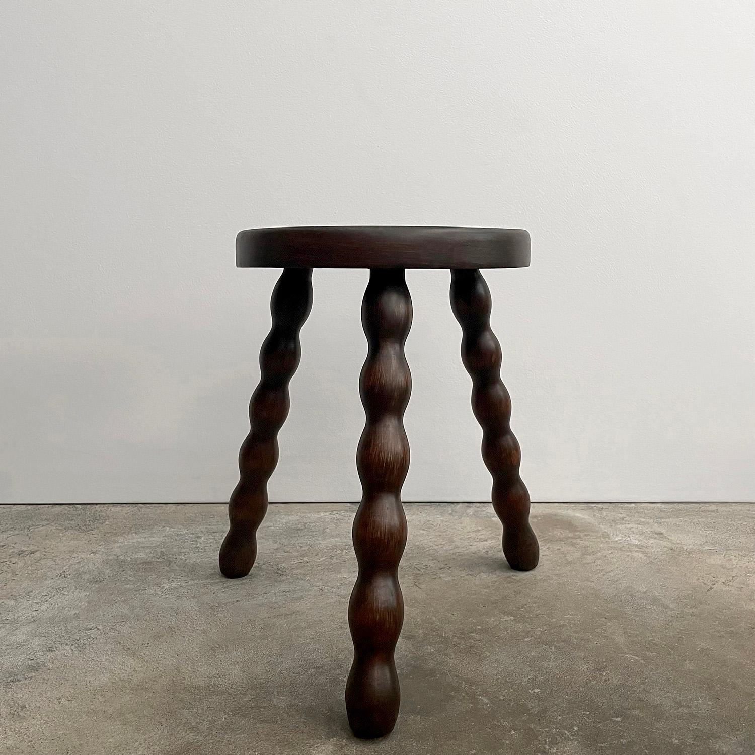 Petite French Oak Tripod Stool For Sale 3