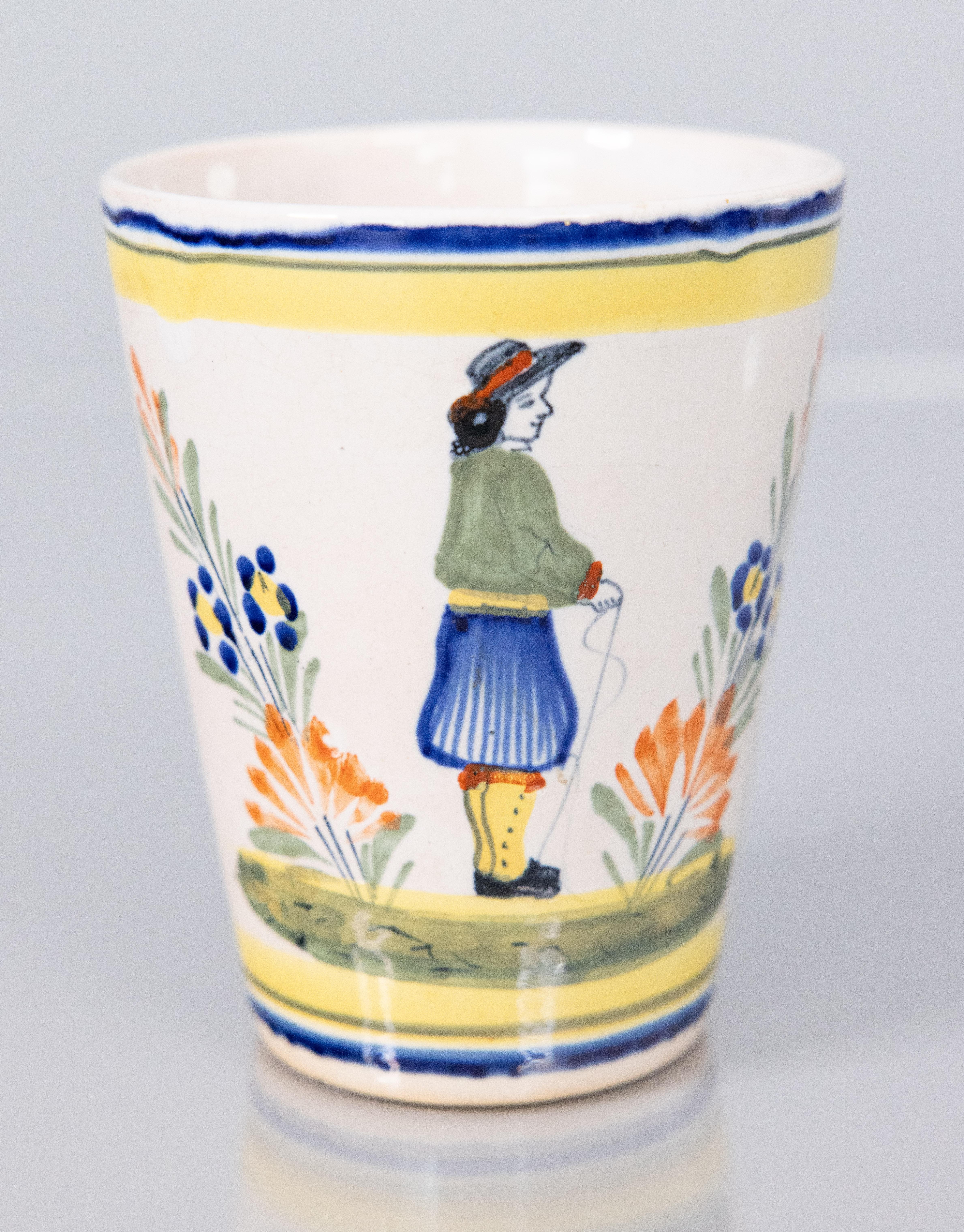 Kleiner französischer Übertopf aus Quimper-Fayence, um 1930 (Keramik)