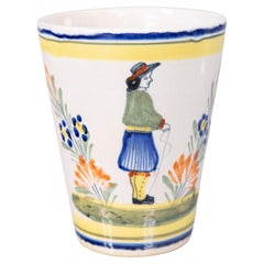 Petite French Quimper Faience Cachepot Planter, circa 1930
