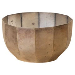 Vintage Petite French Silver Faceted Bowl