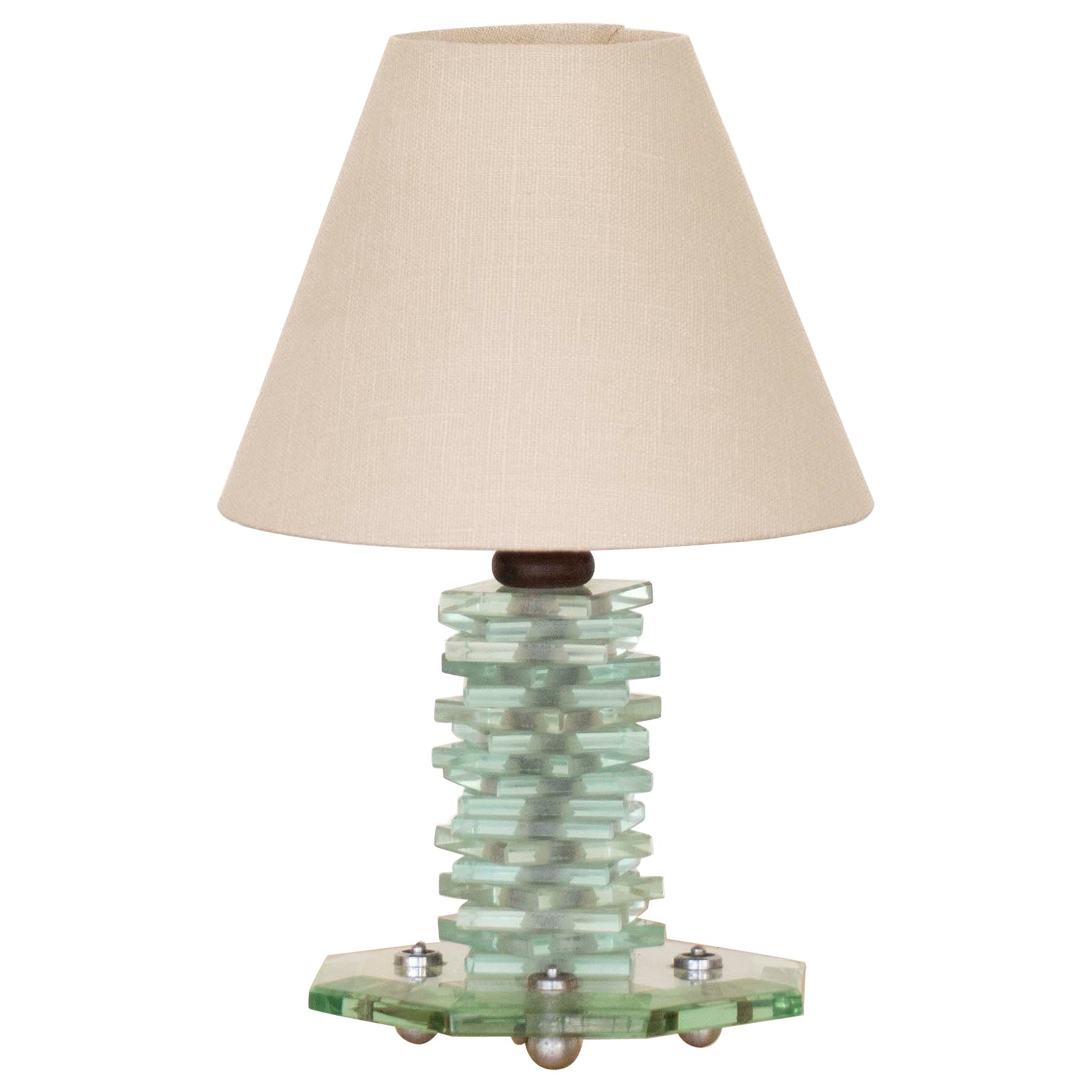 Petite French Stacked Glass Lamp