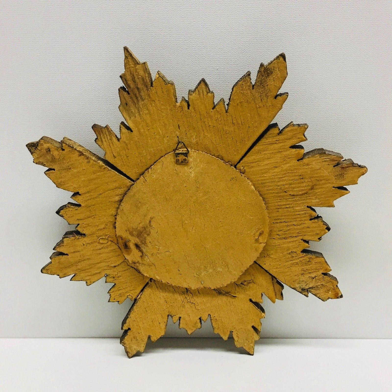 Petite French Starburst Sunburst Gilded Wood Mirror, circa 1930s 1