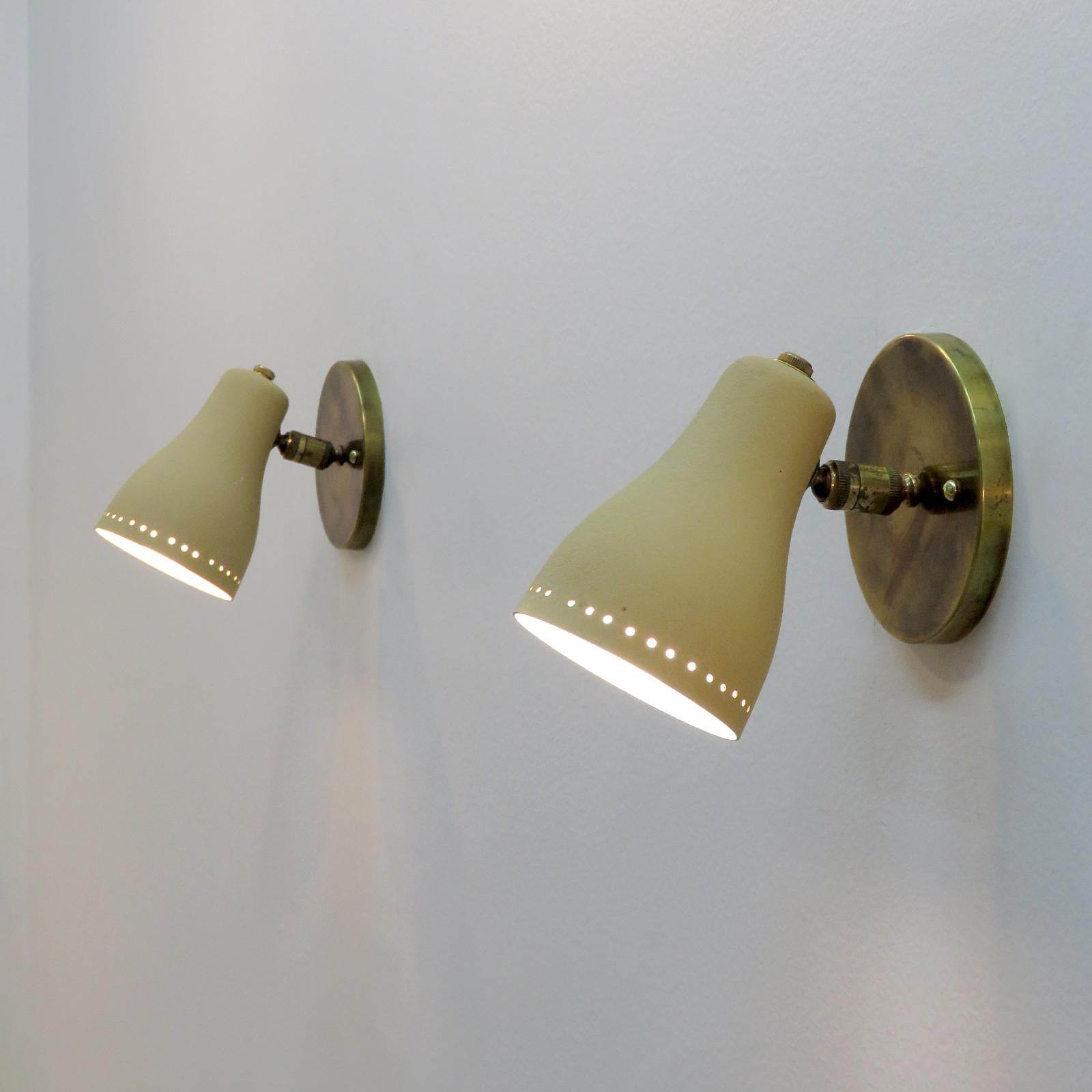 Petite French Wall Lights, 1950s 2