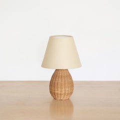 Petite French Wicker Lamp