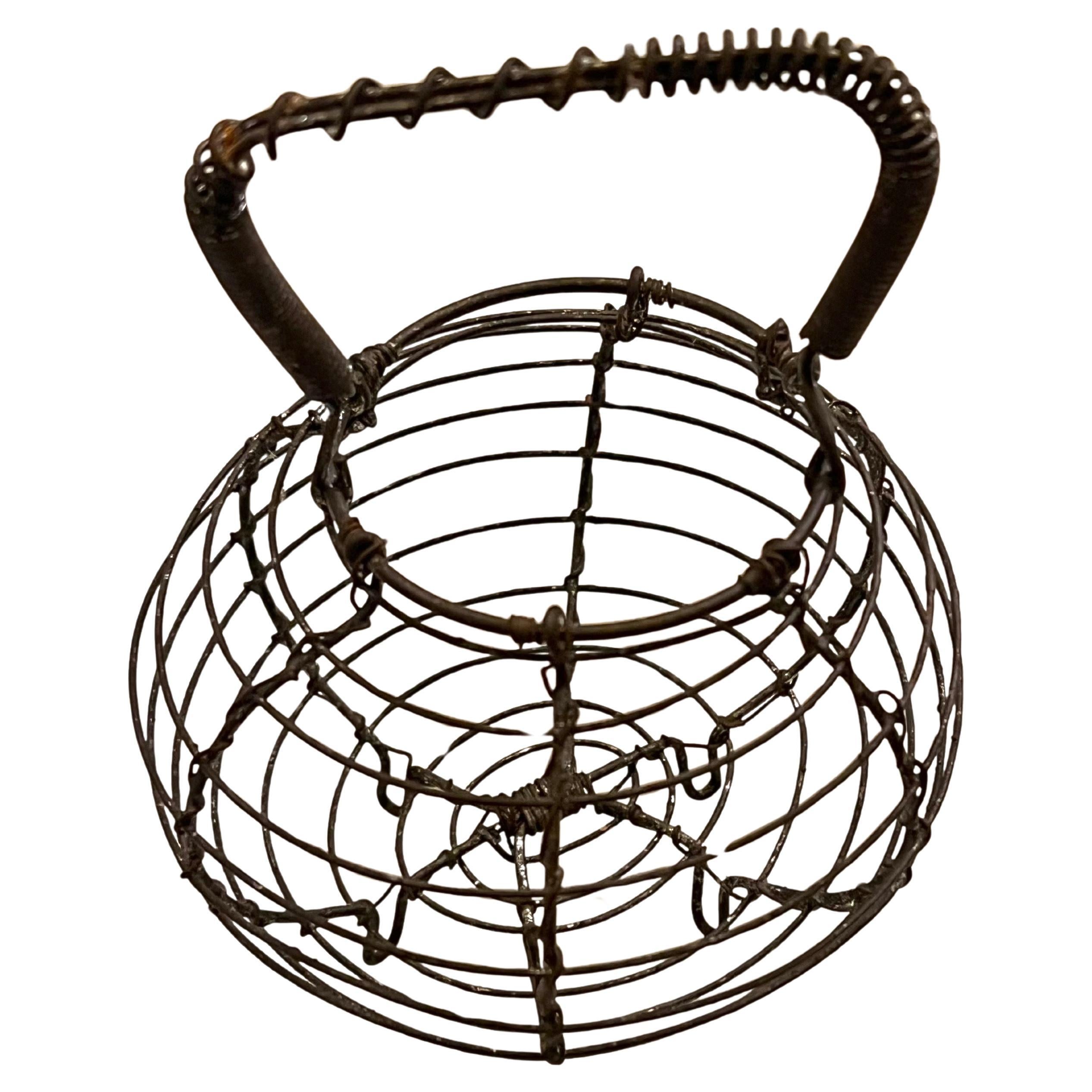 Small antique French basket hand made .