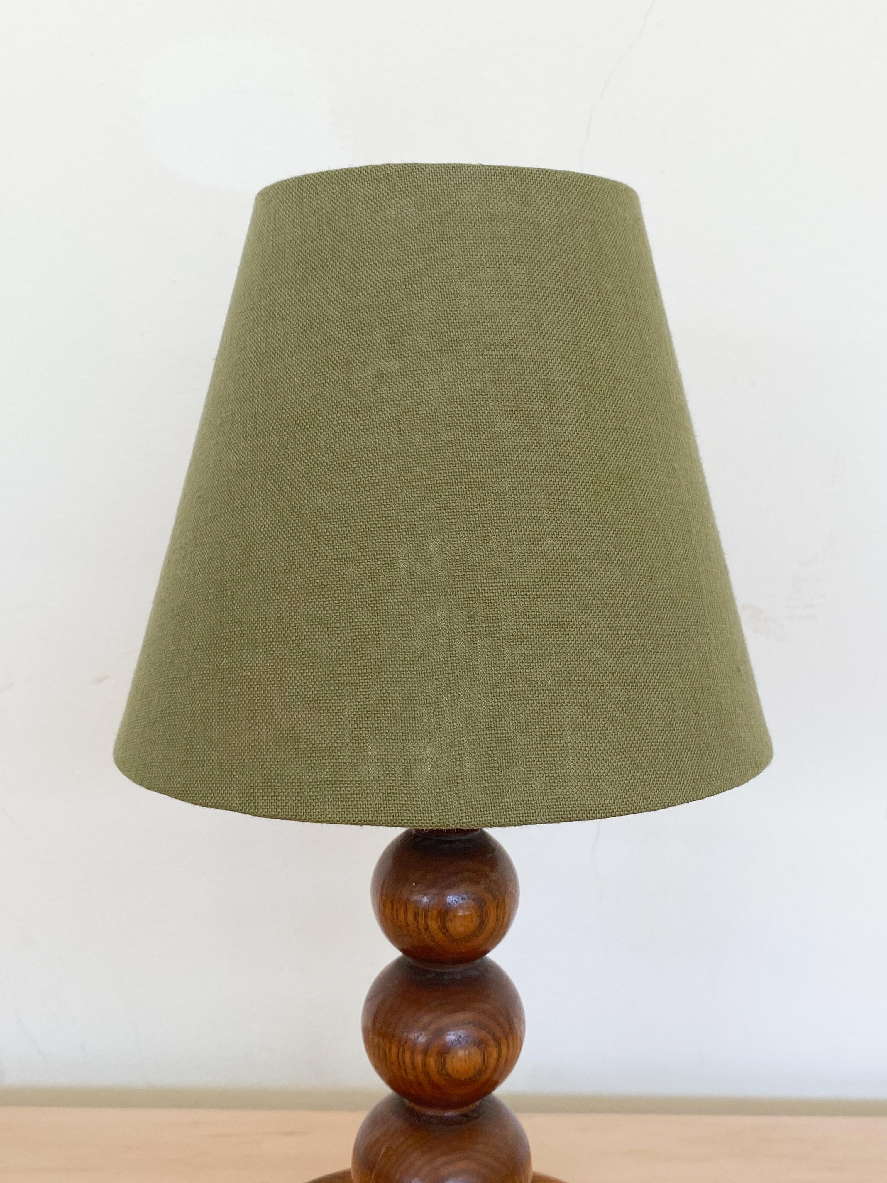 Petite French Wood Lamp In Good Condition In Los Angeles, CA