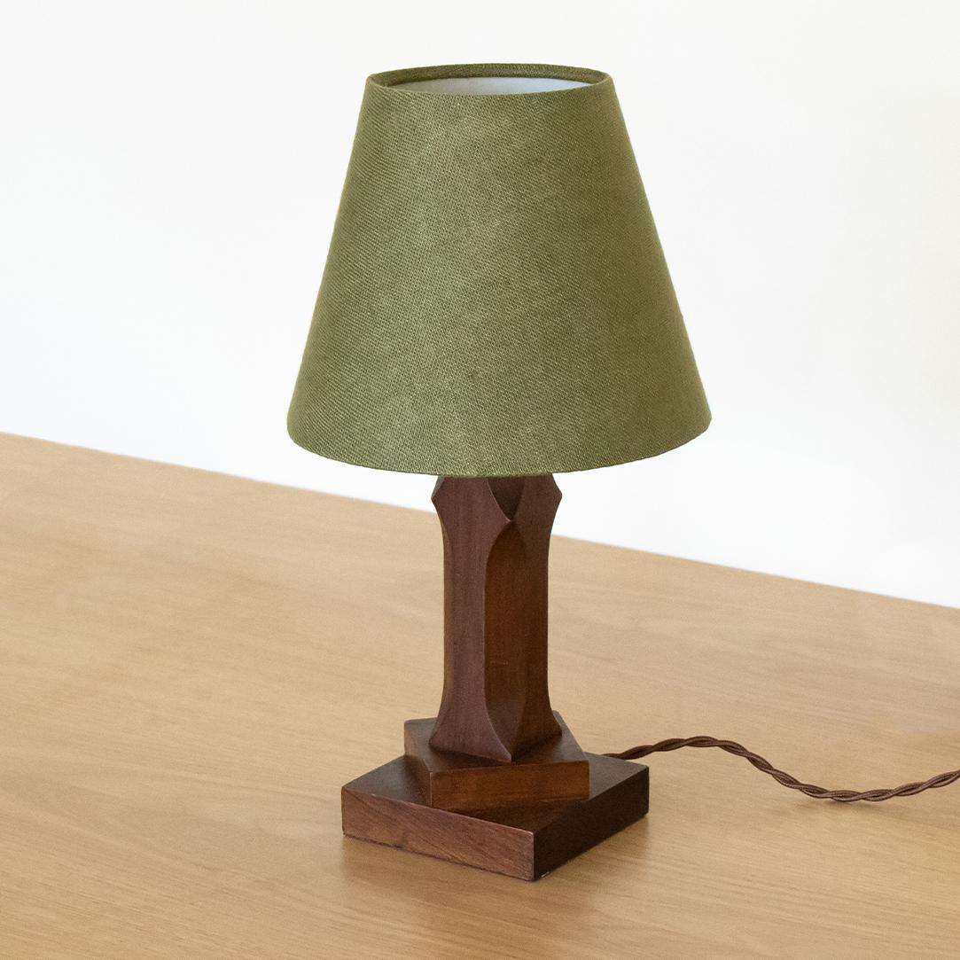 Petite French Wood Lamp In Good Condition In Los Angeles, CA
