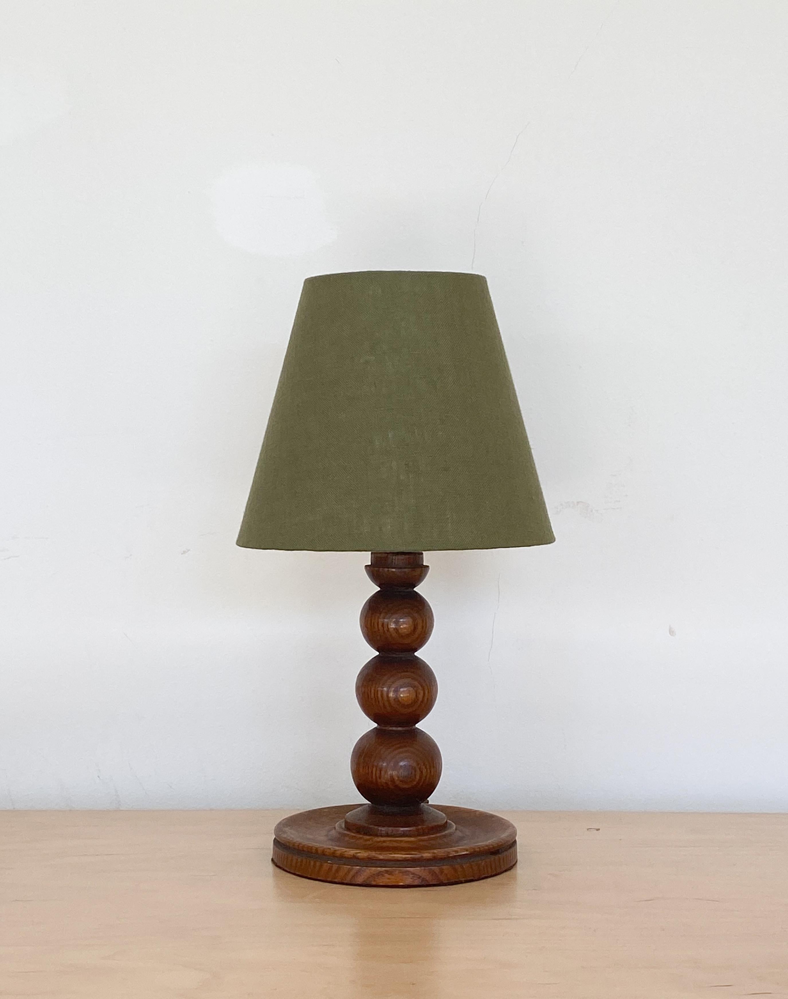Petite French Wood Lamp 3
