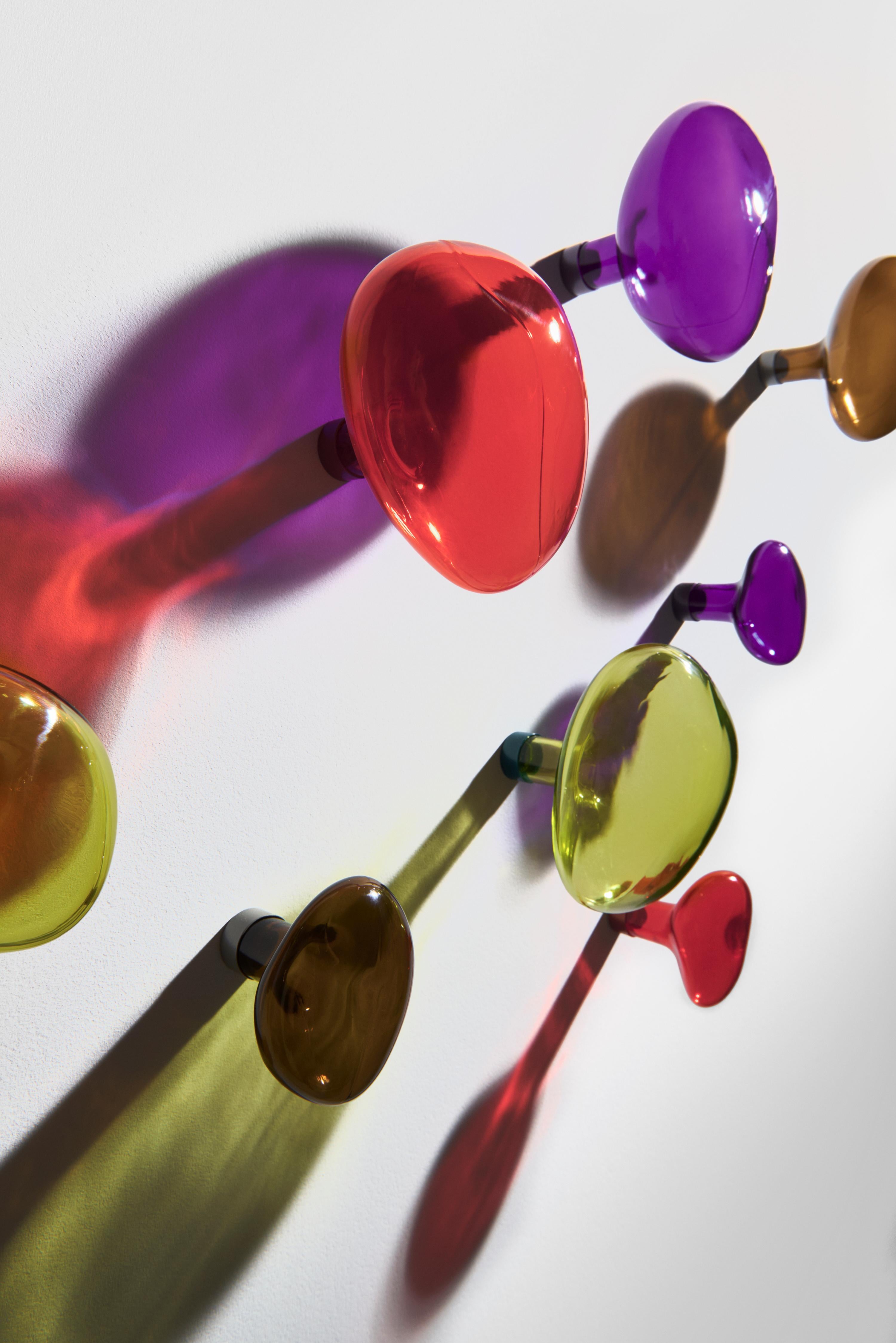 XXI secolo e contemporaneo PETITE FRITURE Bubble, Gancio per cappotto piccolo, Viola, Vaulot & Dyèvre in vendita