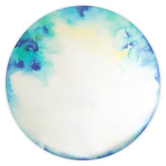 PETITE FRITURE Francis, extragroßer Spiegel, blaue und gelbe Aquarellfarbe
