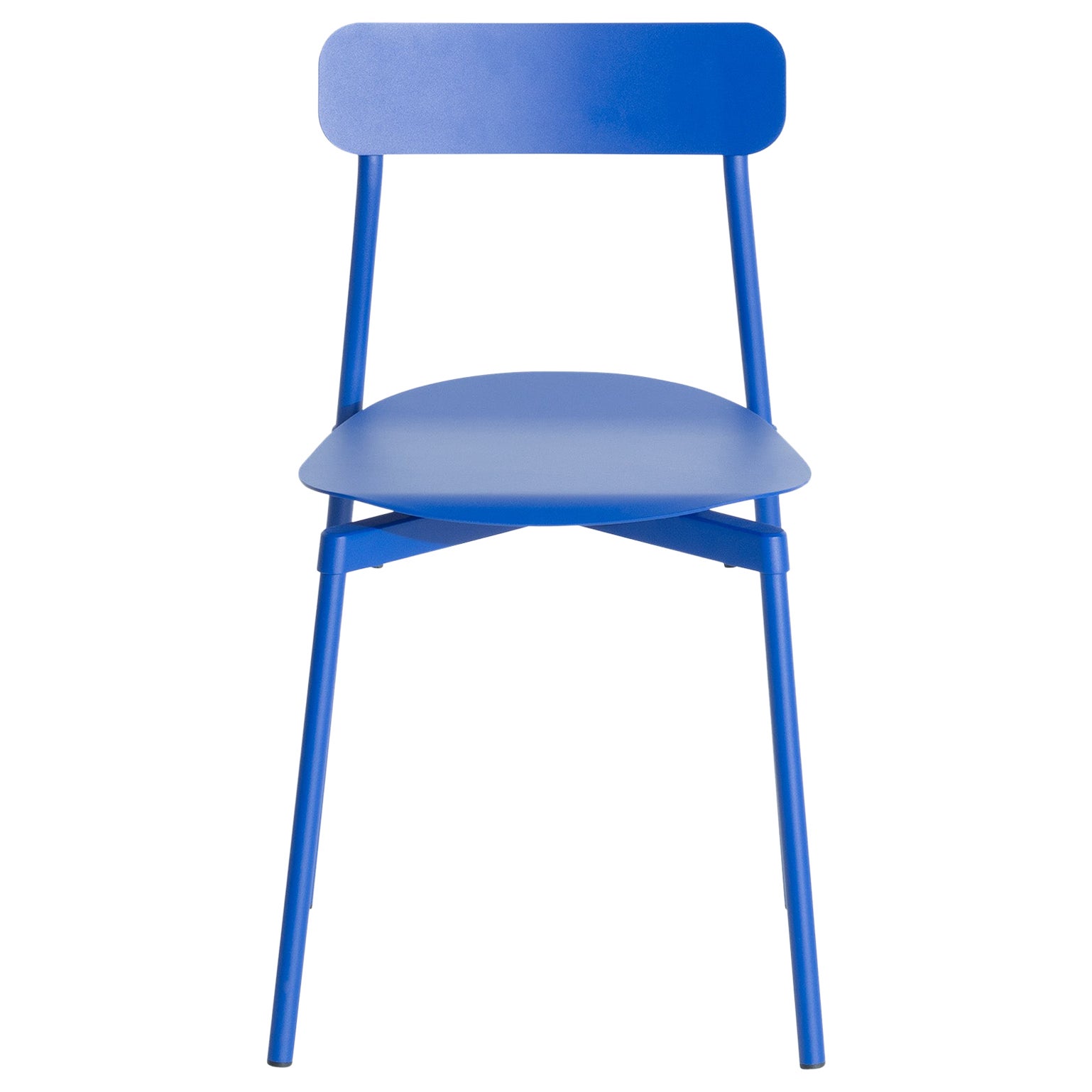 Kleiner Friture-Stuhl aus blauem Aluminium von Tom Chung, 2019 im Angebot