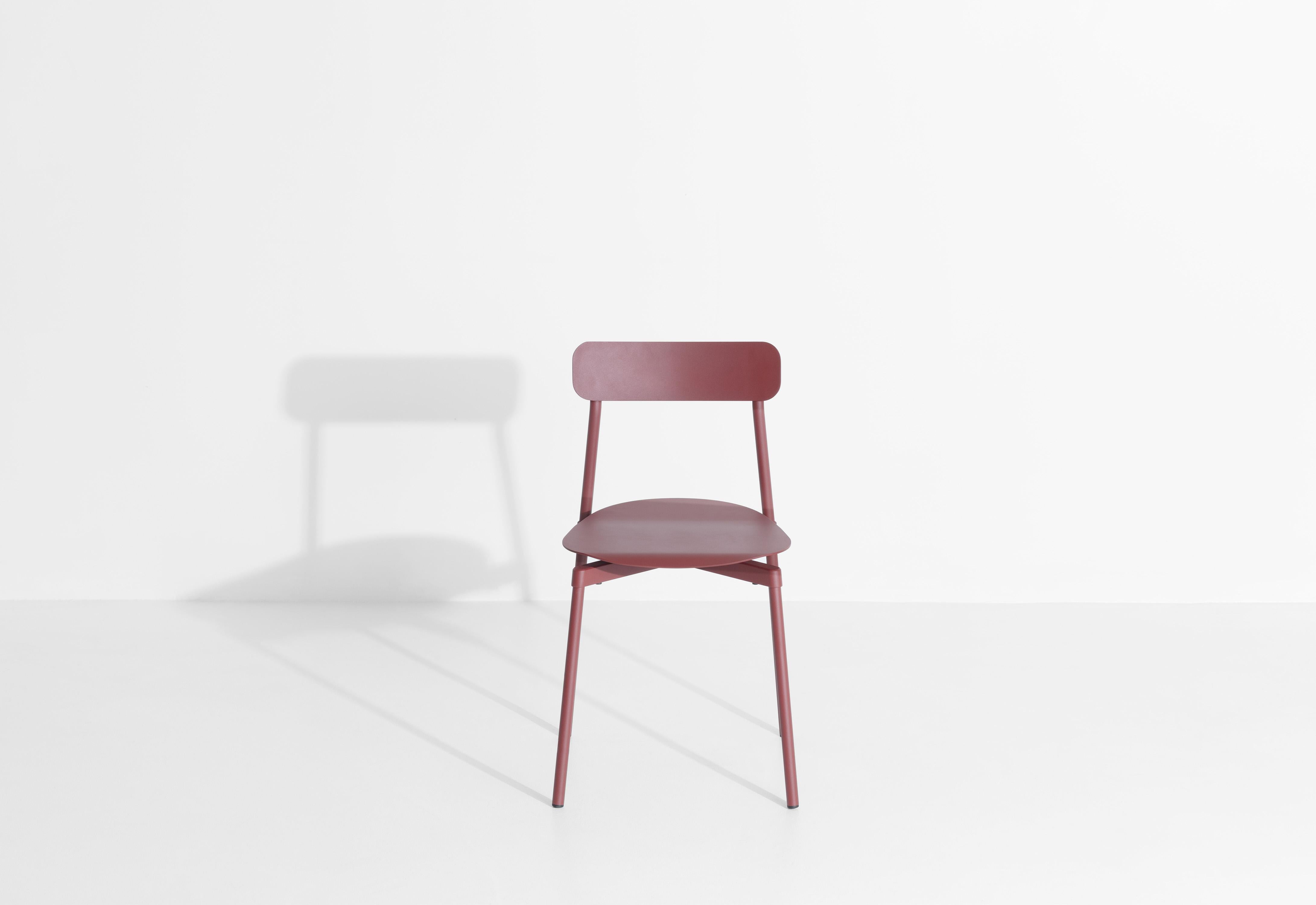Chinese Petite Friture Fromme Chair in Brown-Red Aluminium by Tom Chung, 2019 For Sale