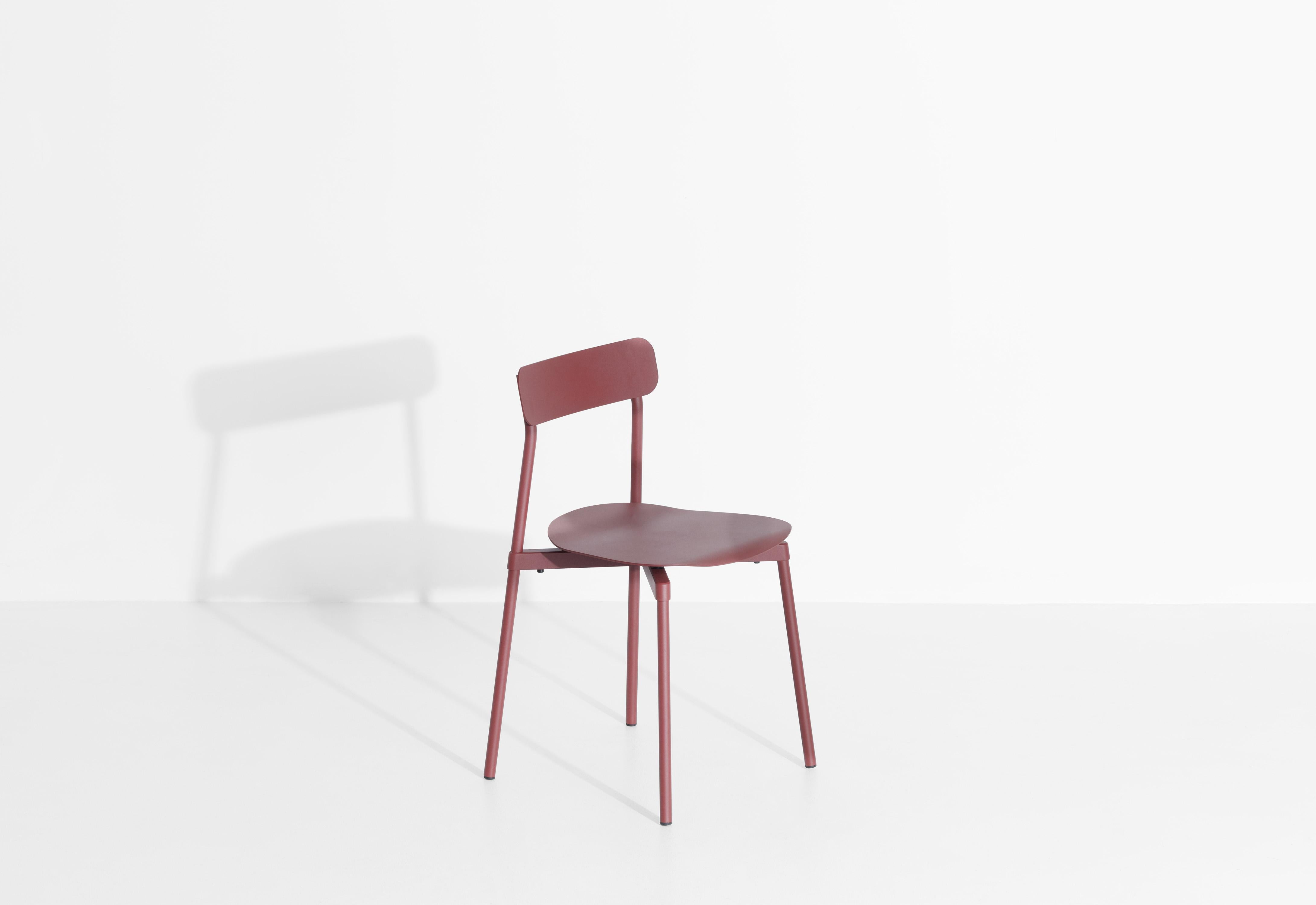 Contemporary Petite Friture Fromme Chair in Brown-Red Aluminium by Tom Chung, 2019 For Sale