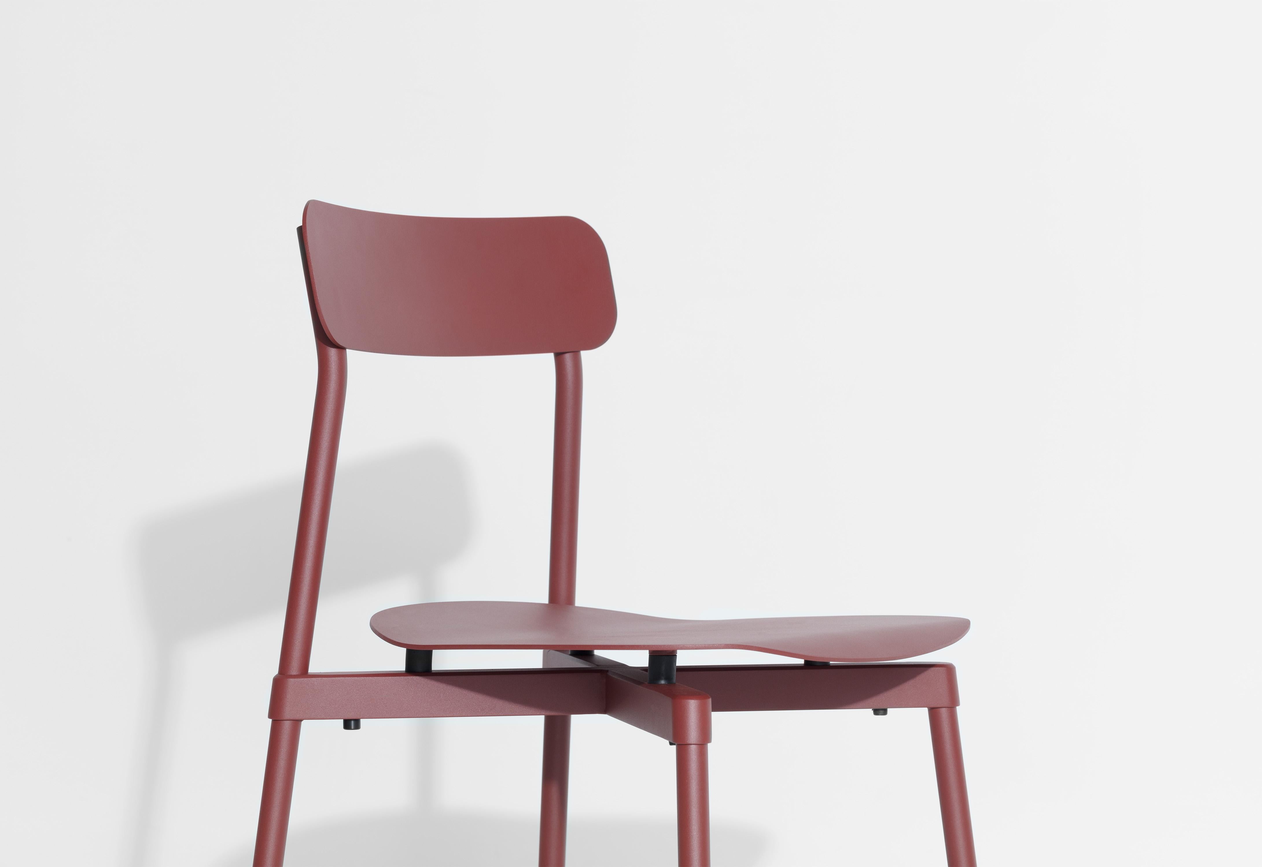 Aluminum Petite Friture Fromme Chair in Brown-Red Aluminium by Tom Chung, 2019 For Sale