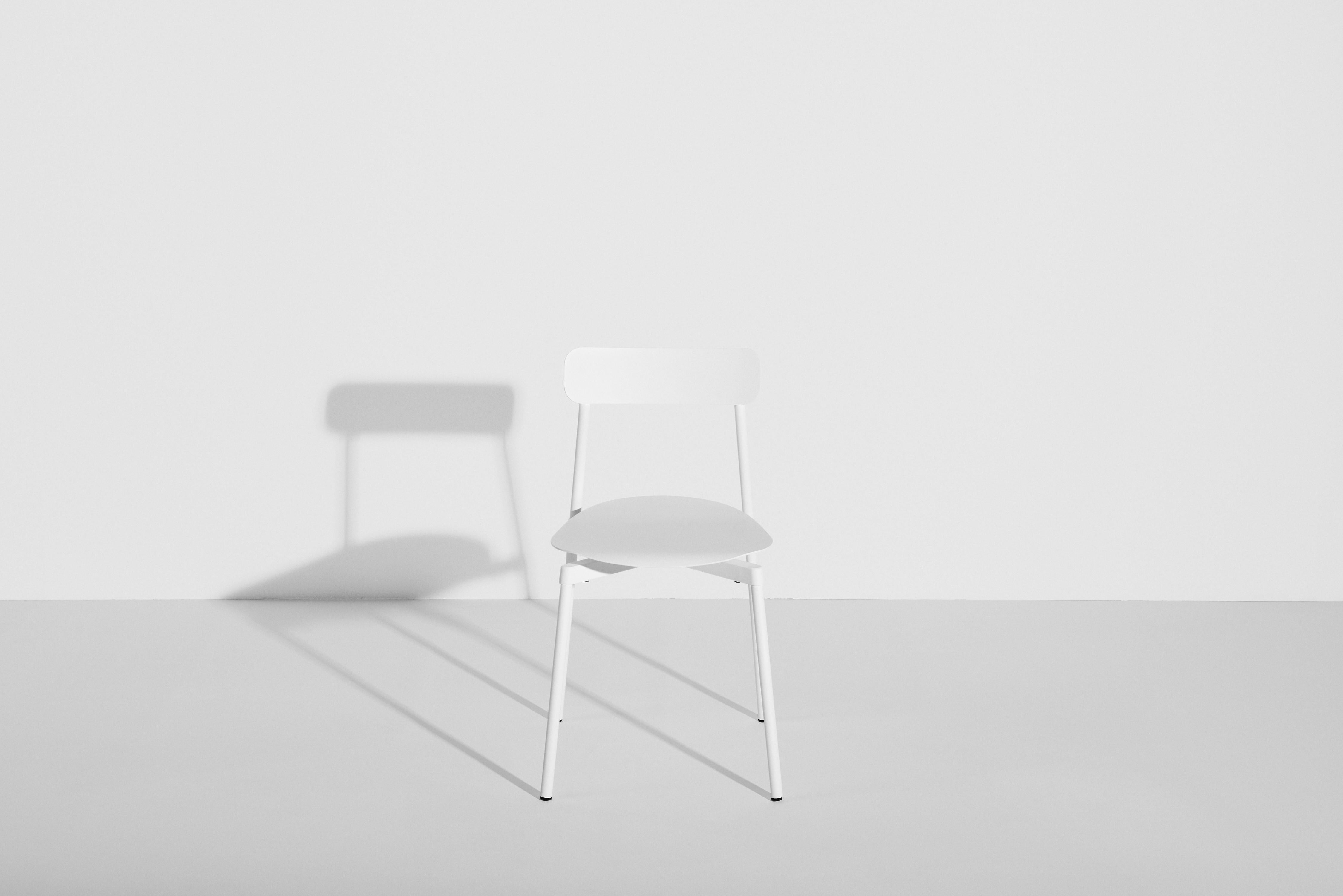 Petite Friture Fromme Chair in White Aluminium by Tom Chung, 2019

The Fromme chair stands out by its pure line and compact design. Absorbers placed under the seating gives a soft and very comfortable flexibility to the chair. Made from aluminium,