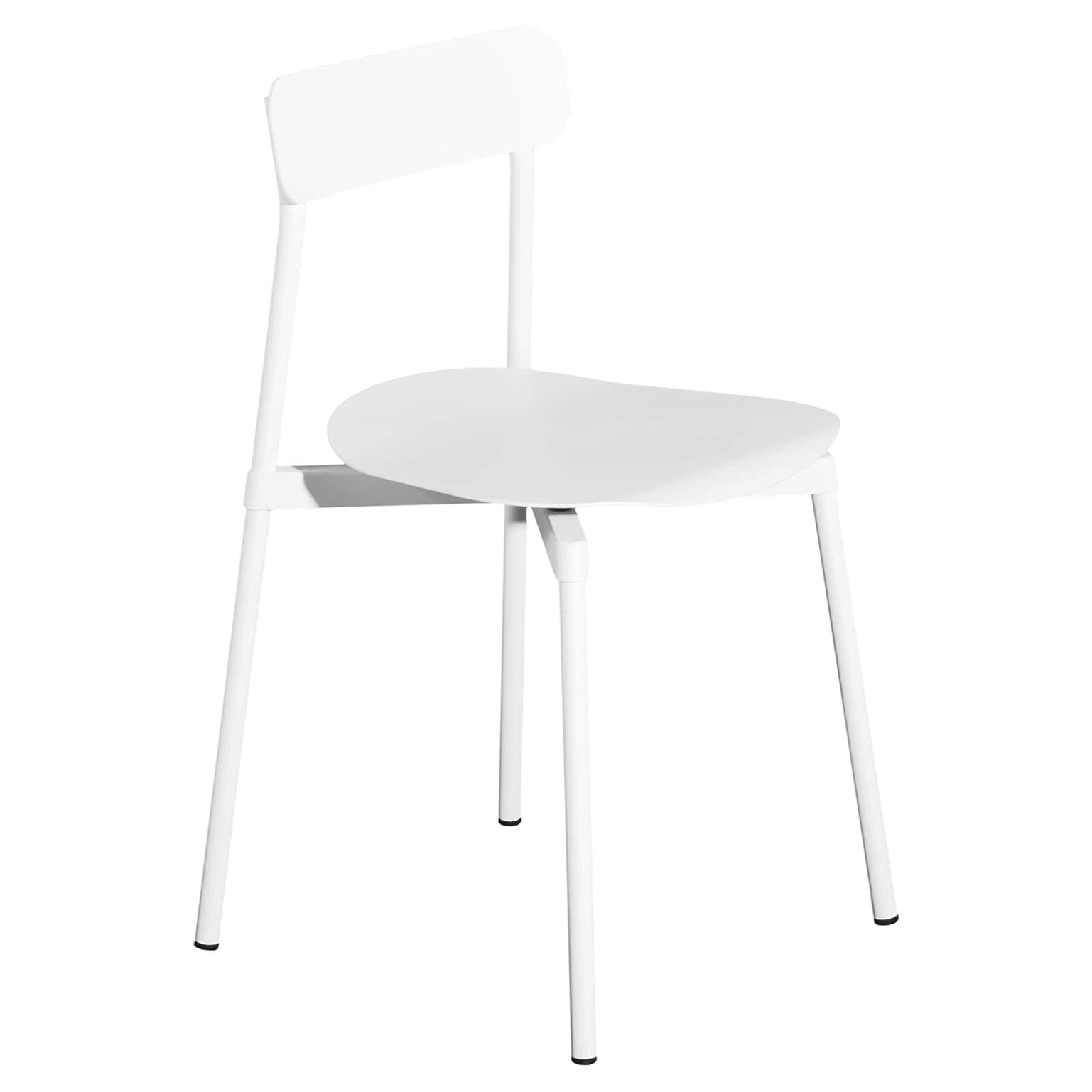 Chaise Petite Friture Fromme en aluminium blanc par Tom Chung, 2019