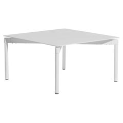 Mesa baja Petite Friture Fromme de aluminio blanco by Tom Chung, 2020