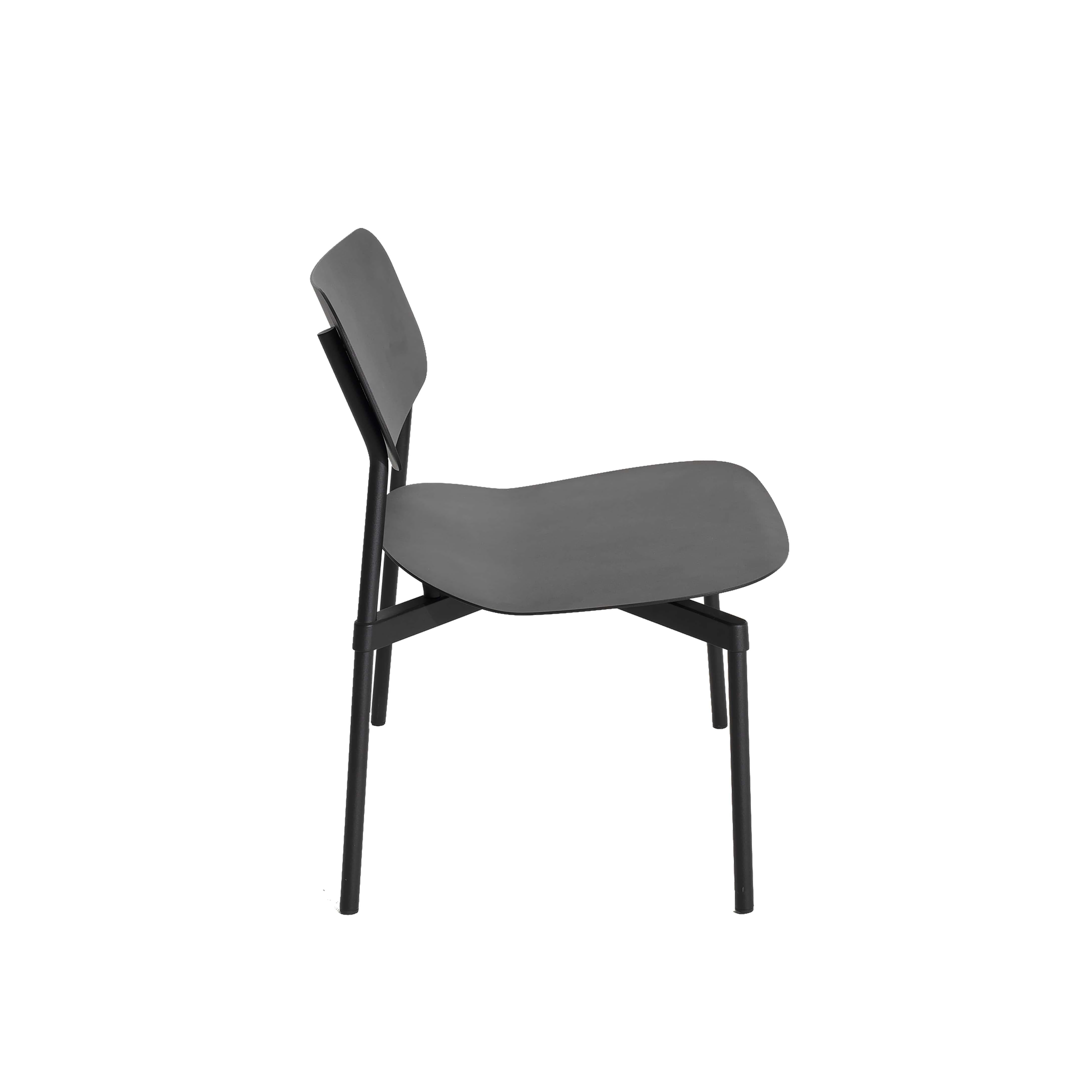 Chinese Petite Friture Fromme Lounge Armchair in Black Aluminium by Tom Chung For Sale
