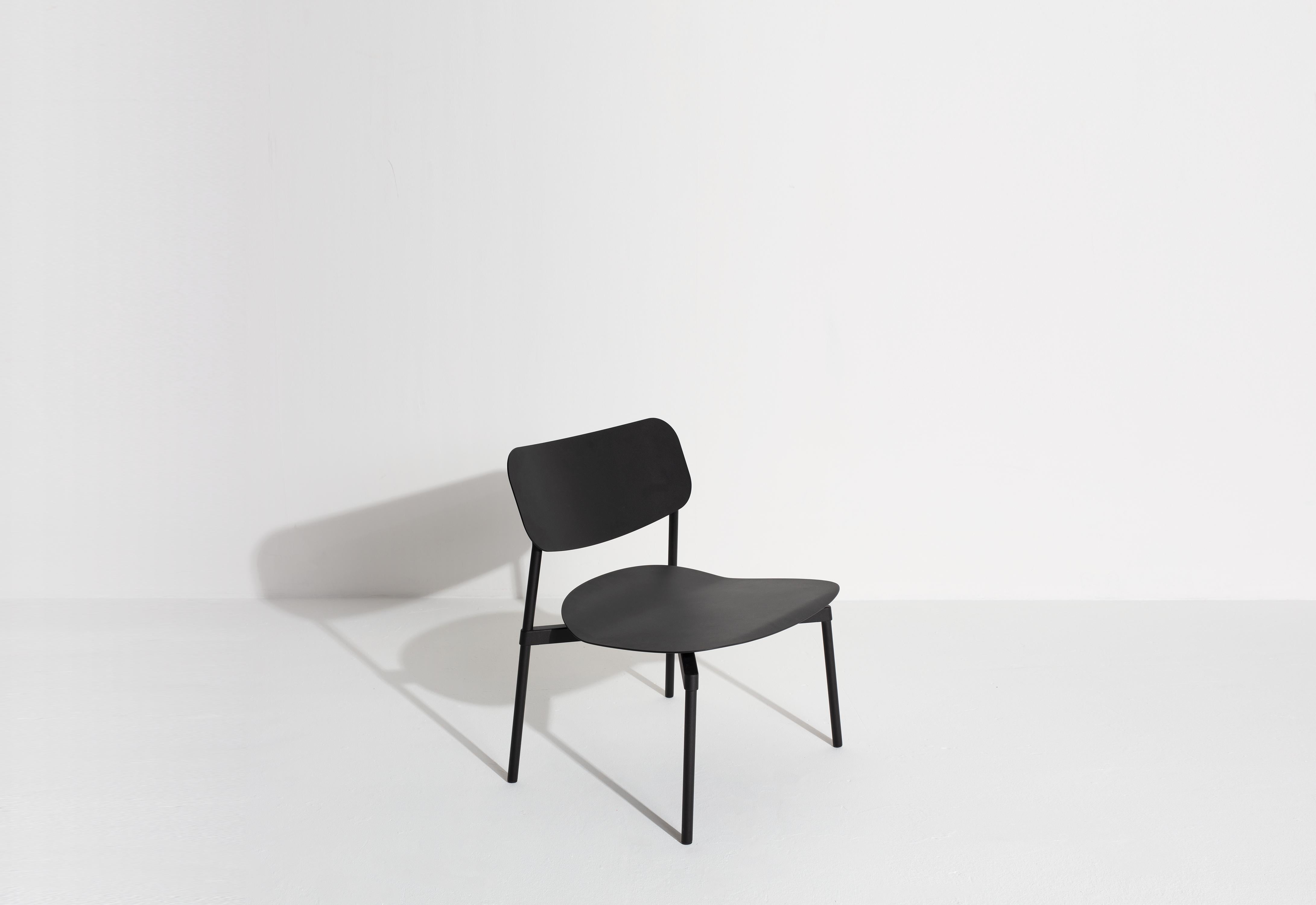 Contemporary Petite Friture Fromme Lounge Armchair in Black Aluminium by Tom Chung For Sale