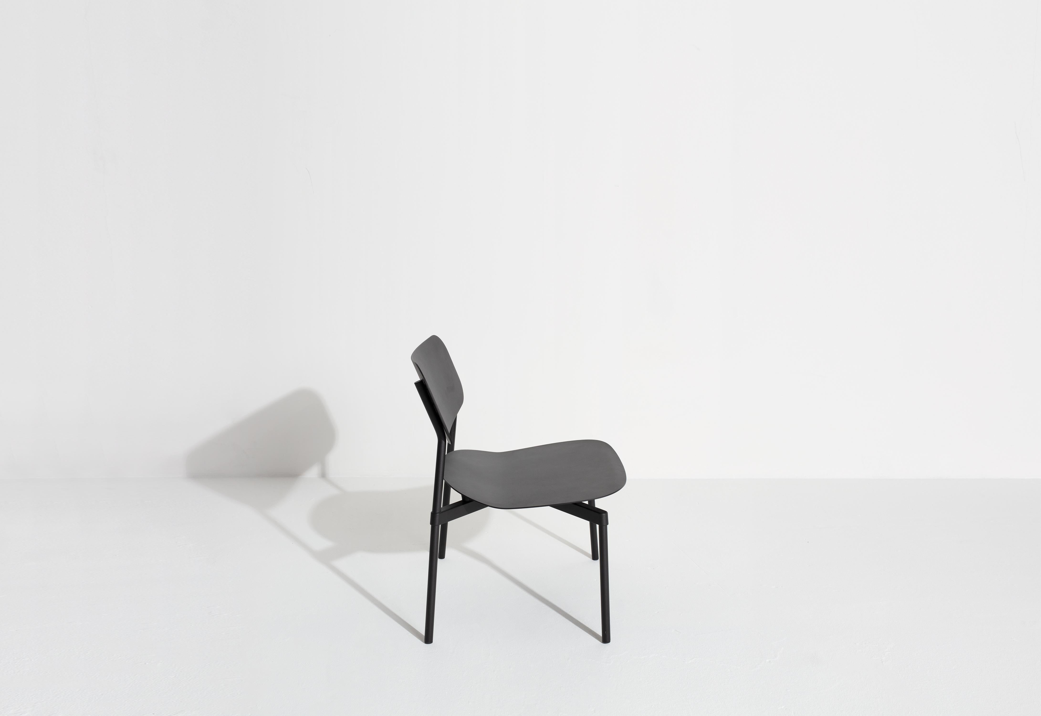 Petit fauteuil de salon Friture Fromme en aluminium noir par Tom Chung Neuf - En vente à Brooklyn, NY