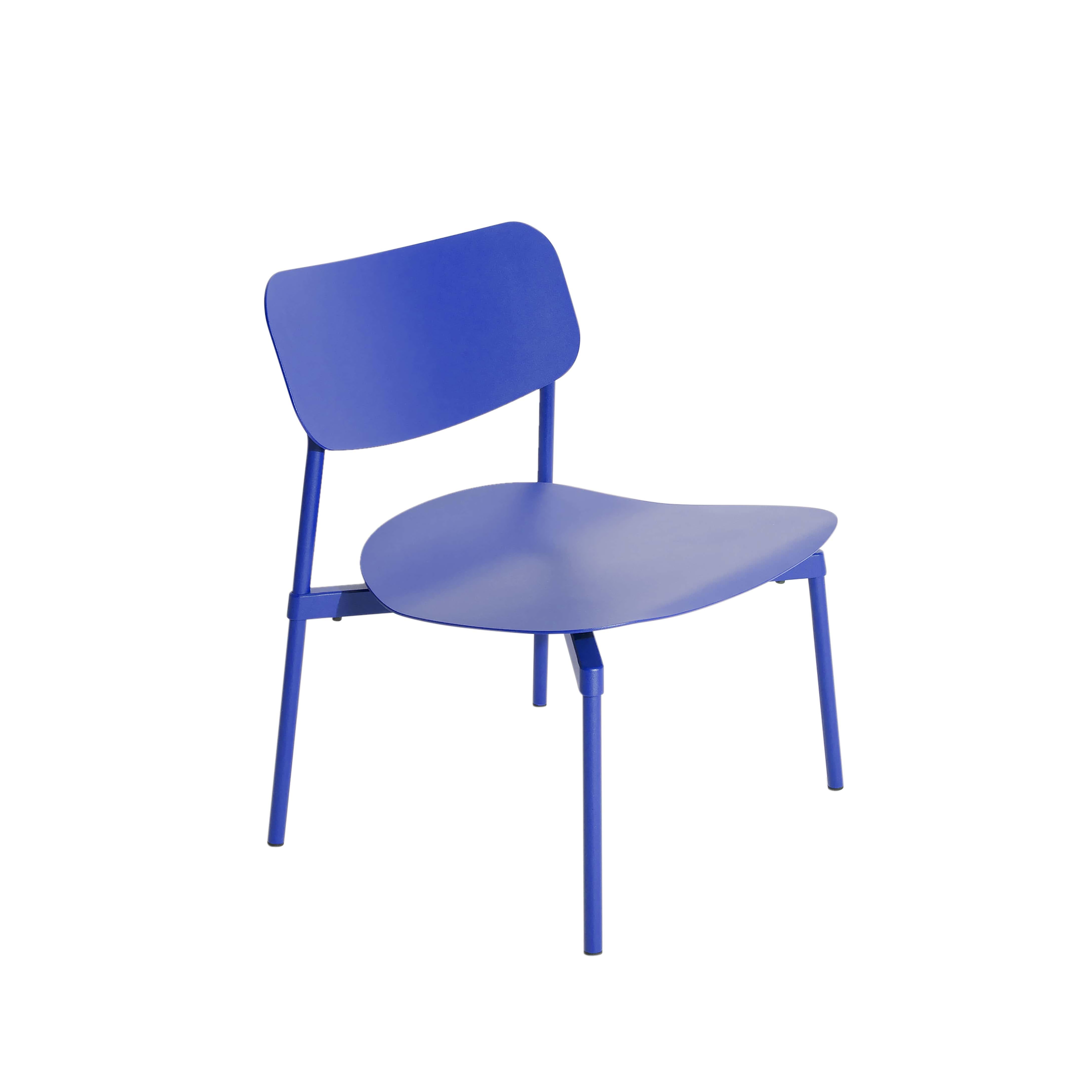 Chinois Petit fauteuil de salon Friture Fromme en aluminium bleu par Tom Chung en vente