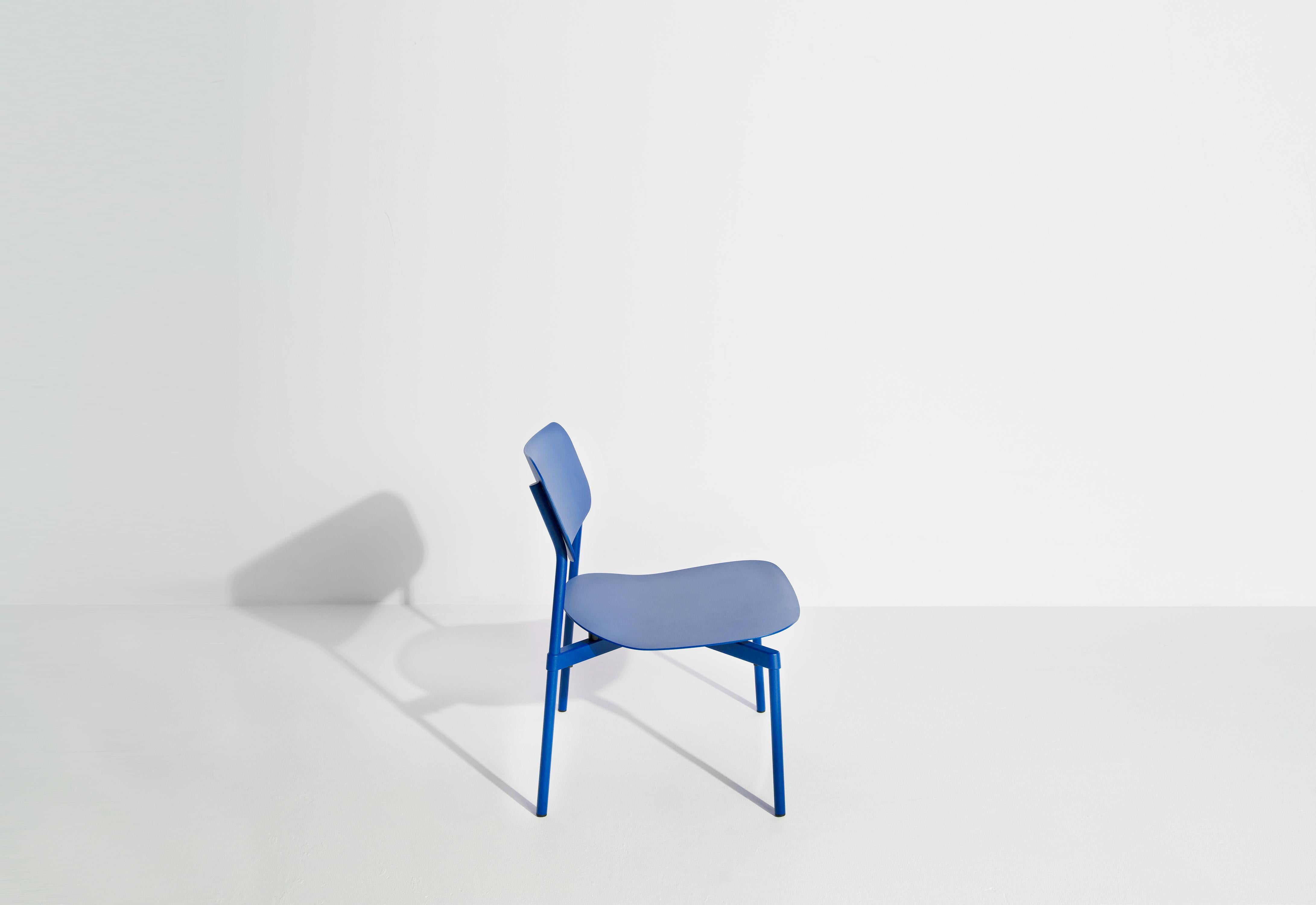 Aluminum Petite Friture Fromme Lounge Armchair in Blue Aluminium by Tom Chung For Sale