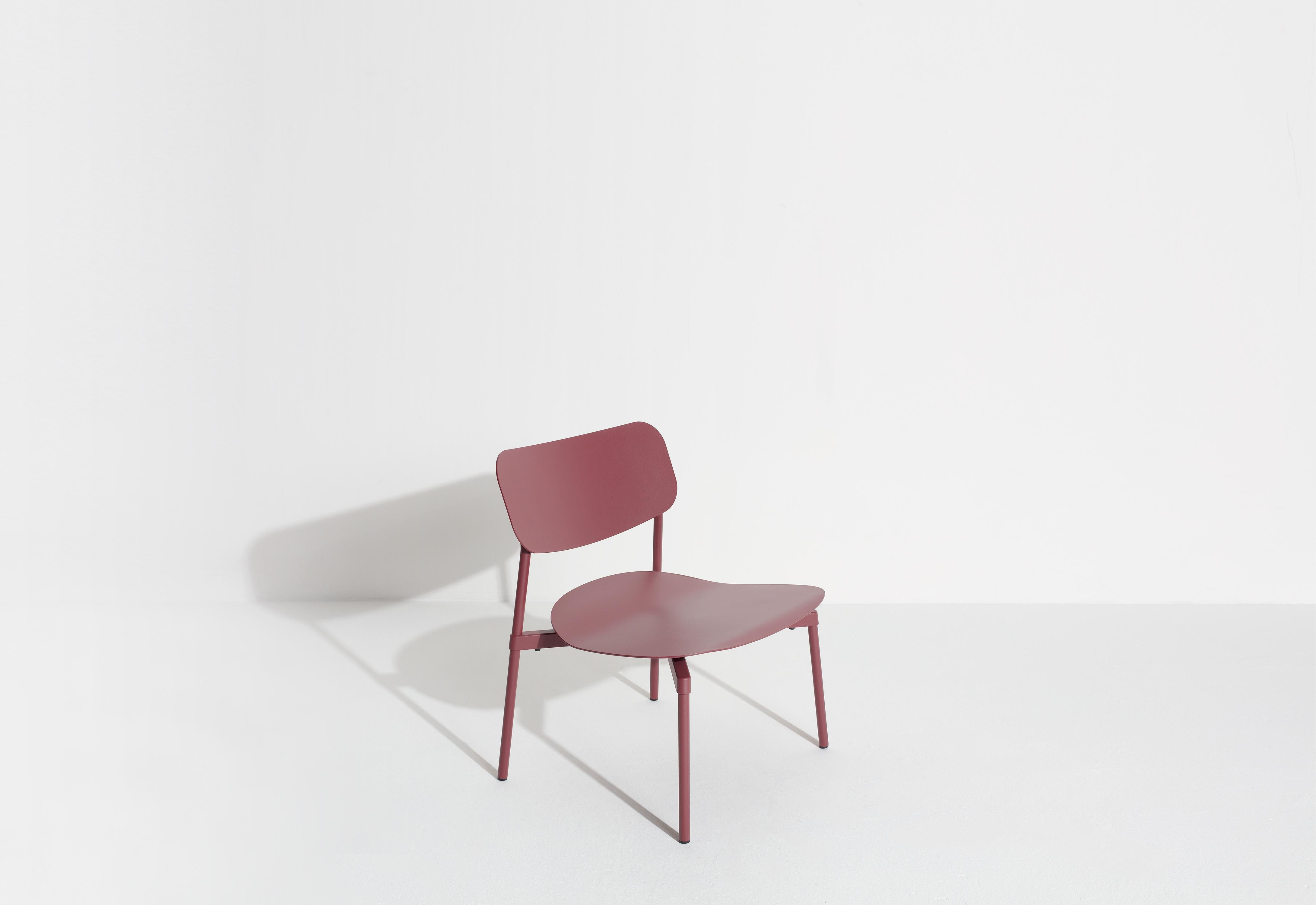 Petit fauteuil de salon Friture Fromme en aluminium brun-rouge de Tom Chung Neuf - En vente à Brooklyn, NY