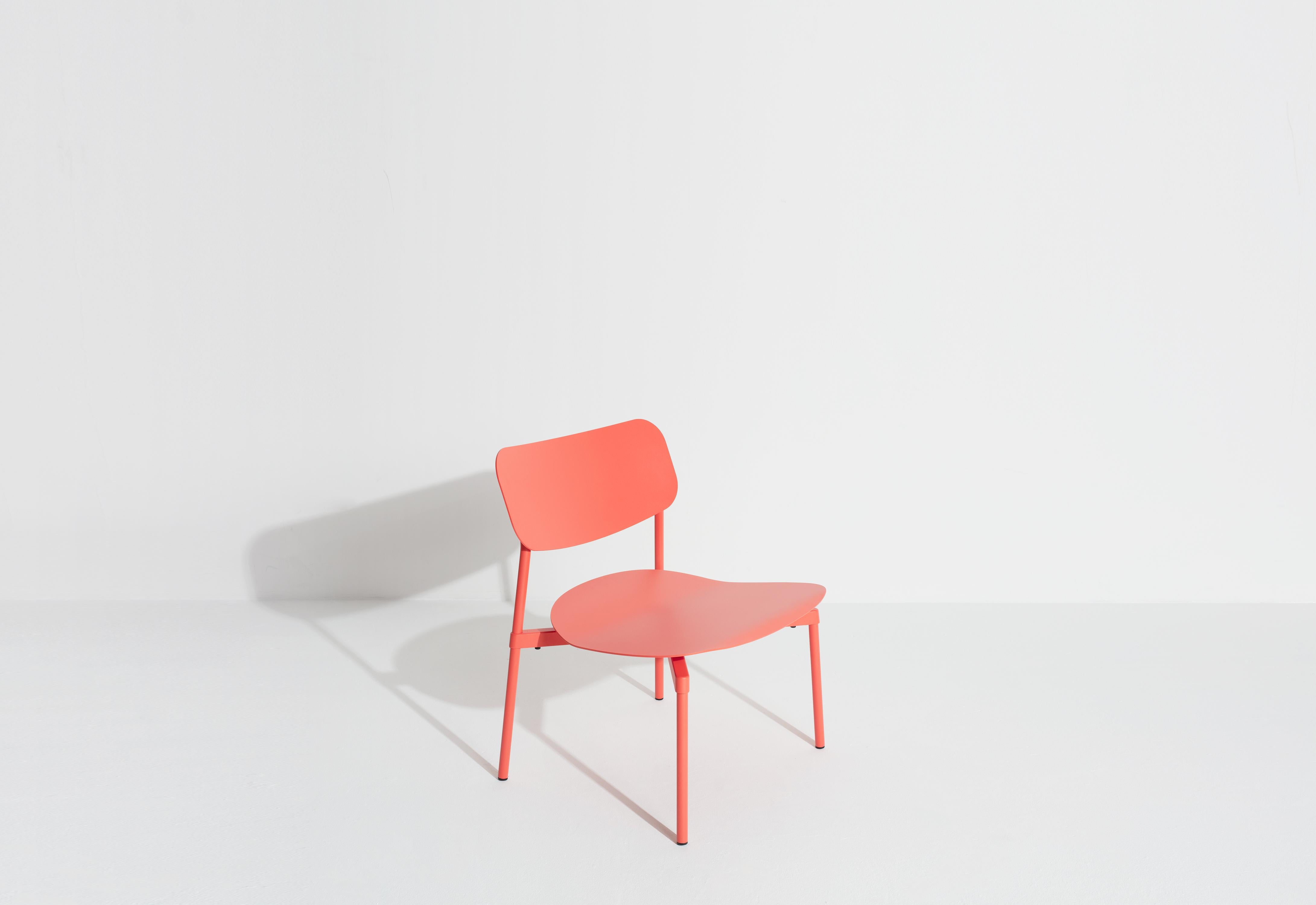 Petite Friture Fromme Lounge Armchair in Coral Aluminium by Tom Chung In New Condition For Sale In Brooklyn, NY