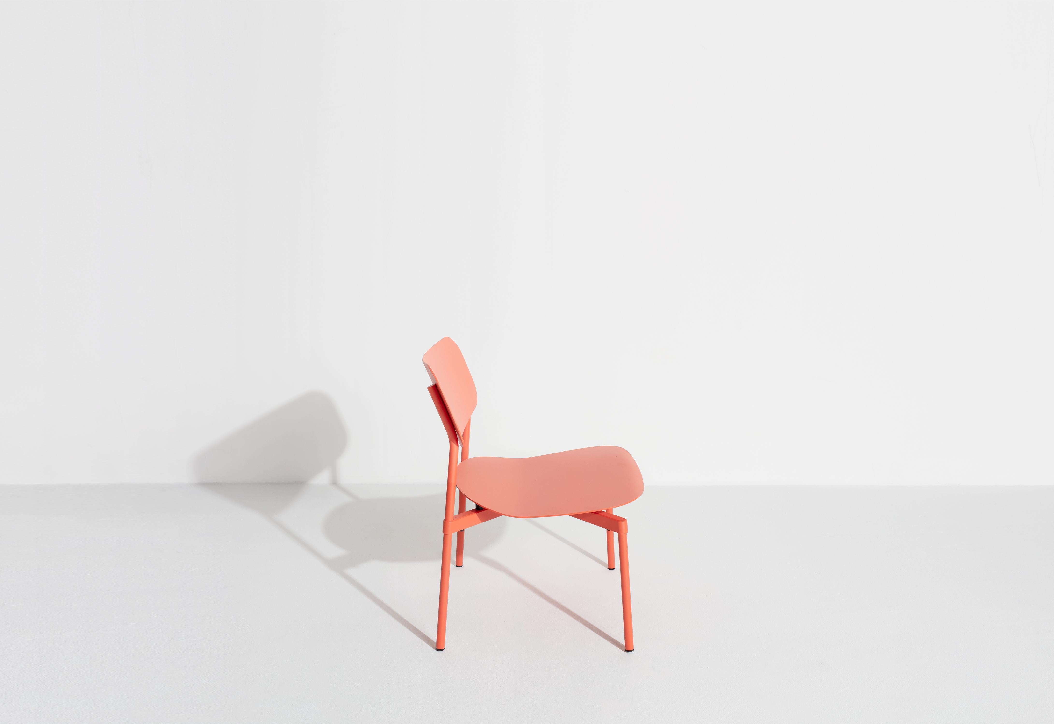 Contemporary Petite Friture Fromme Lounge Armchair in Coral Aluminium by Tom Chung For Sale