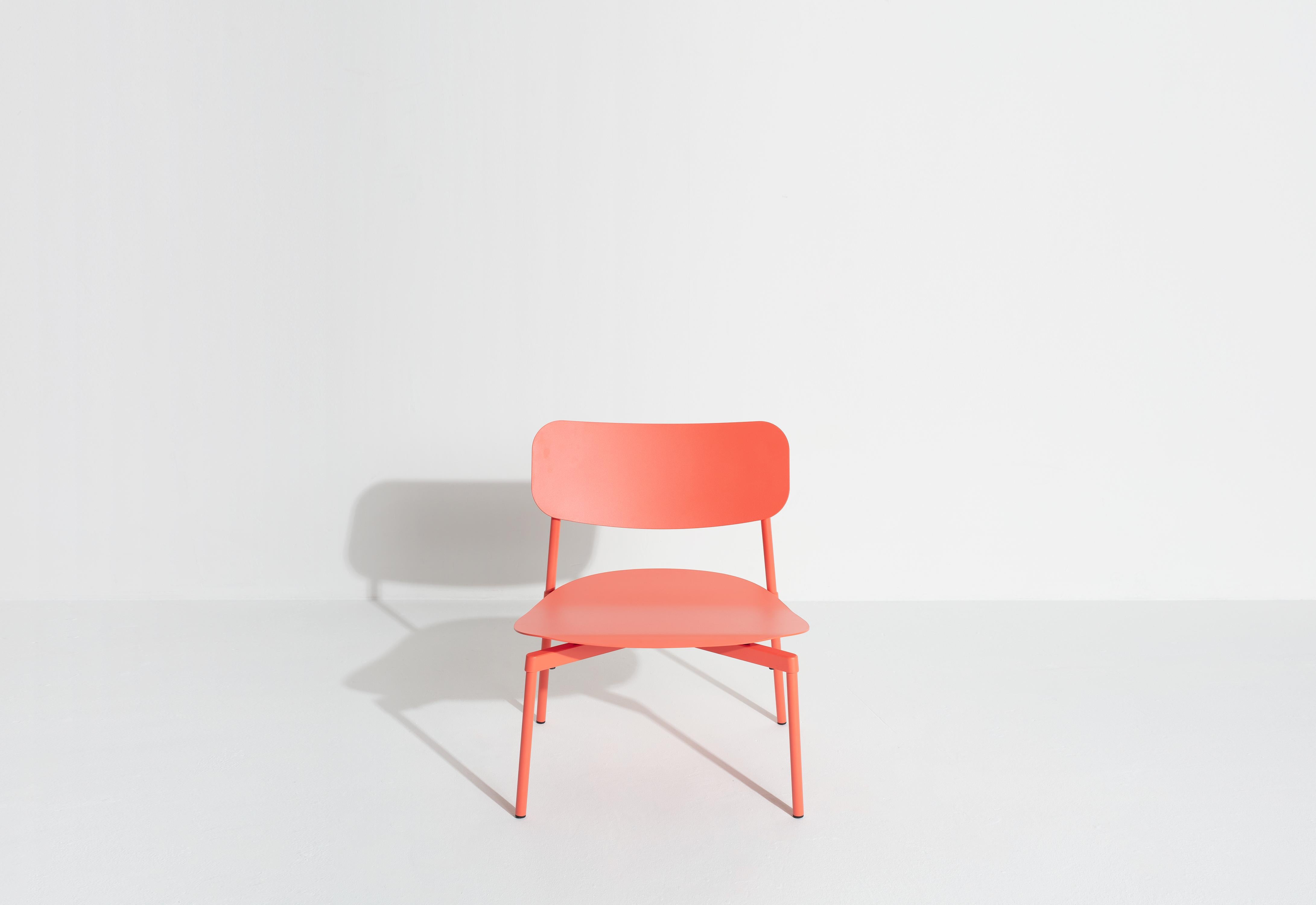 Aluminum Petite Friture Fromme Lounge Armchair in Coral Aluminium by Tom Chung For Sale