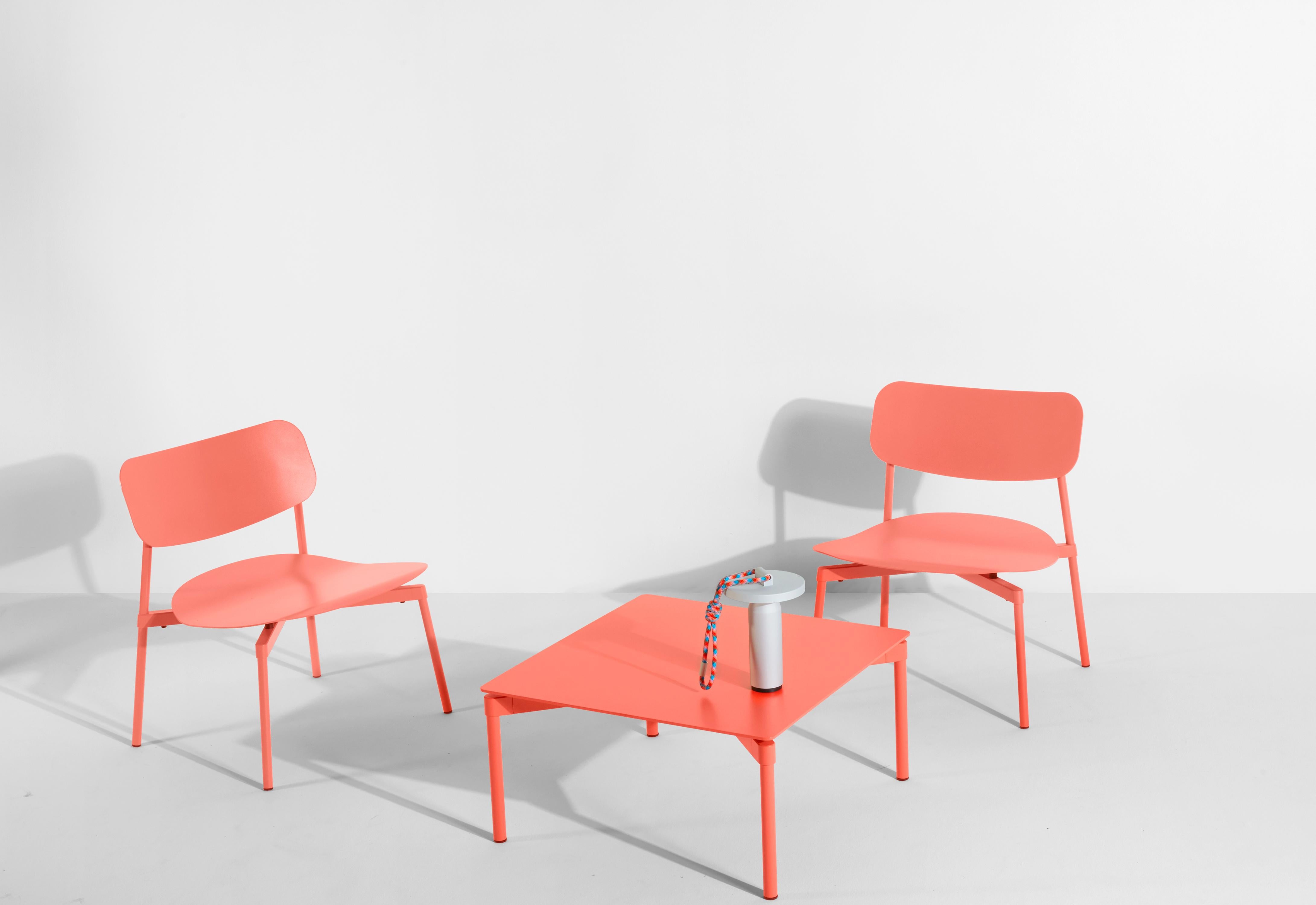 Petite Friture Fromme Lounge Armchair in Coral Aluminium by Tom Chung For Sale 2