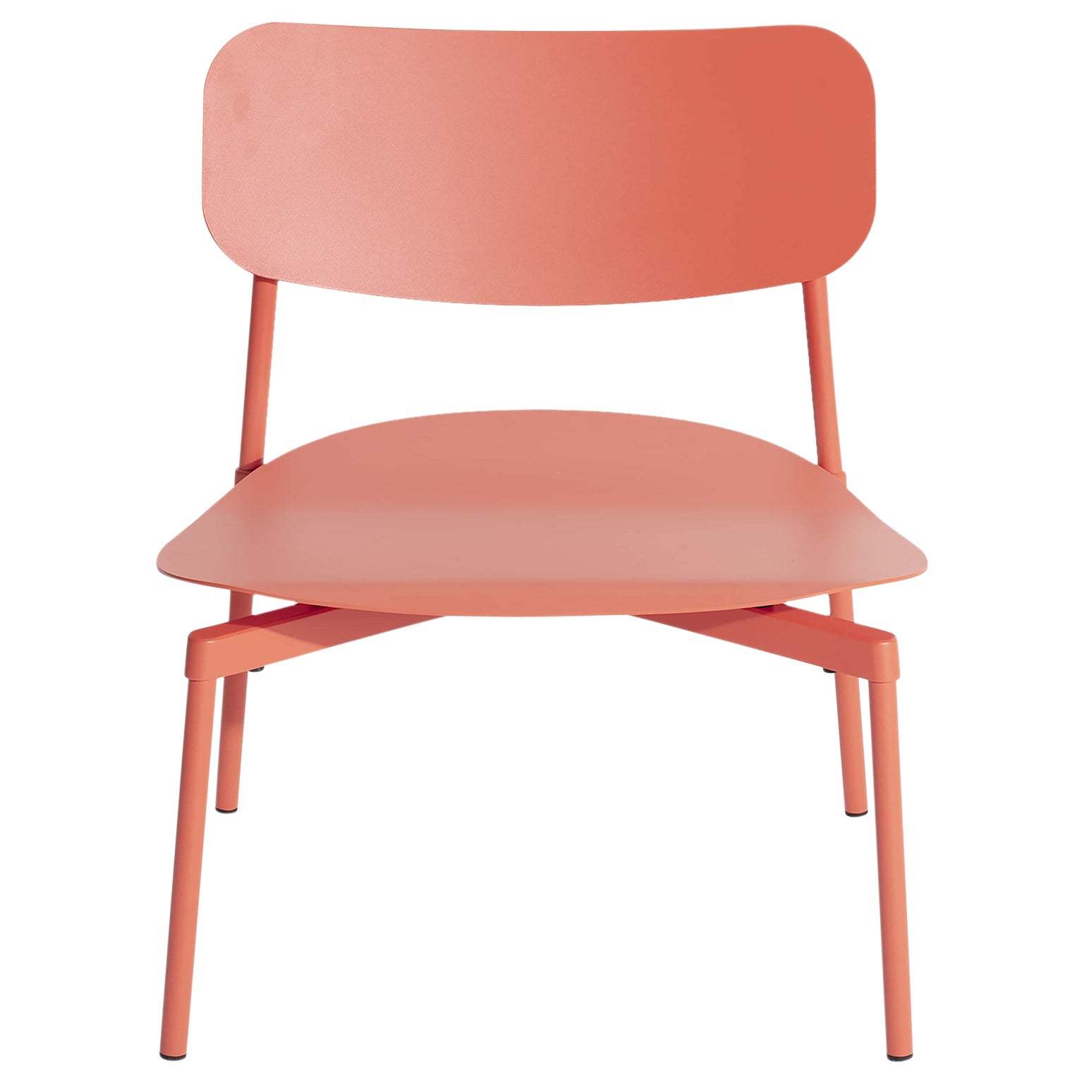 Kleiner Friture-Loungesessel aus Koralle-Aluminium von Tom Chung