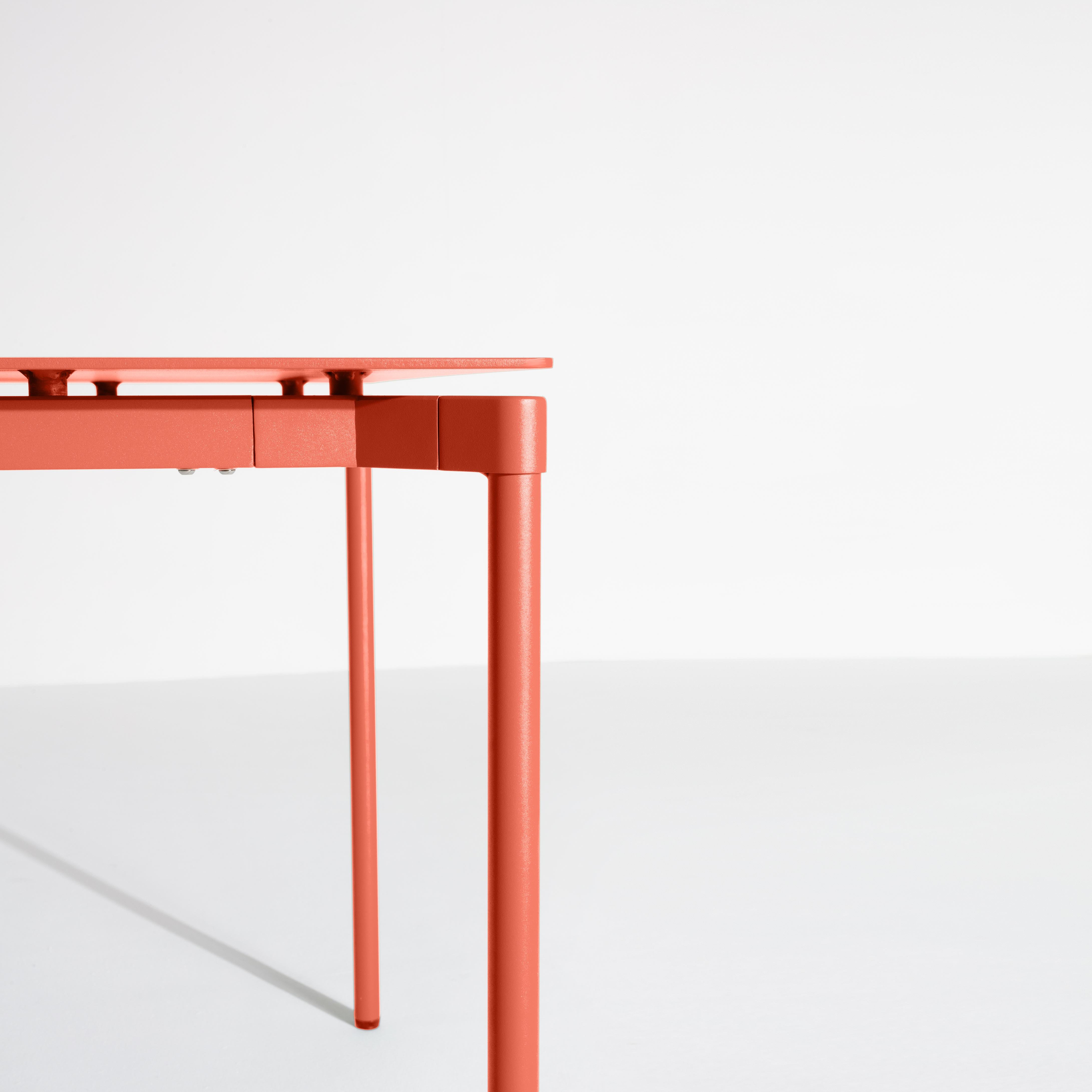 Petite Friture Fromme Rectangular Table in Coral Aluminium by Tom Chung In New Condition For Sale In Brooklyn, NY