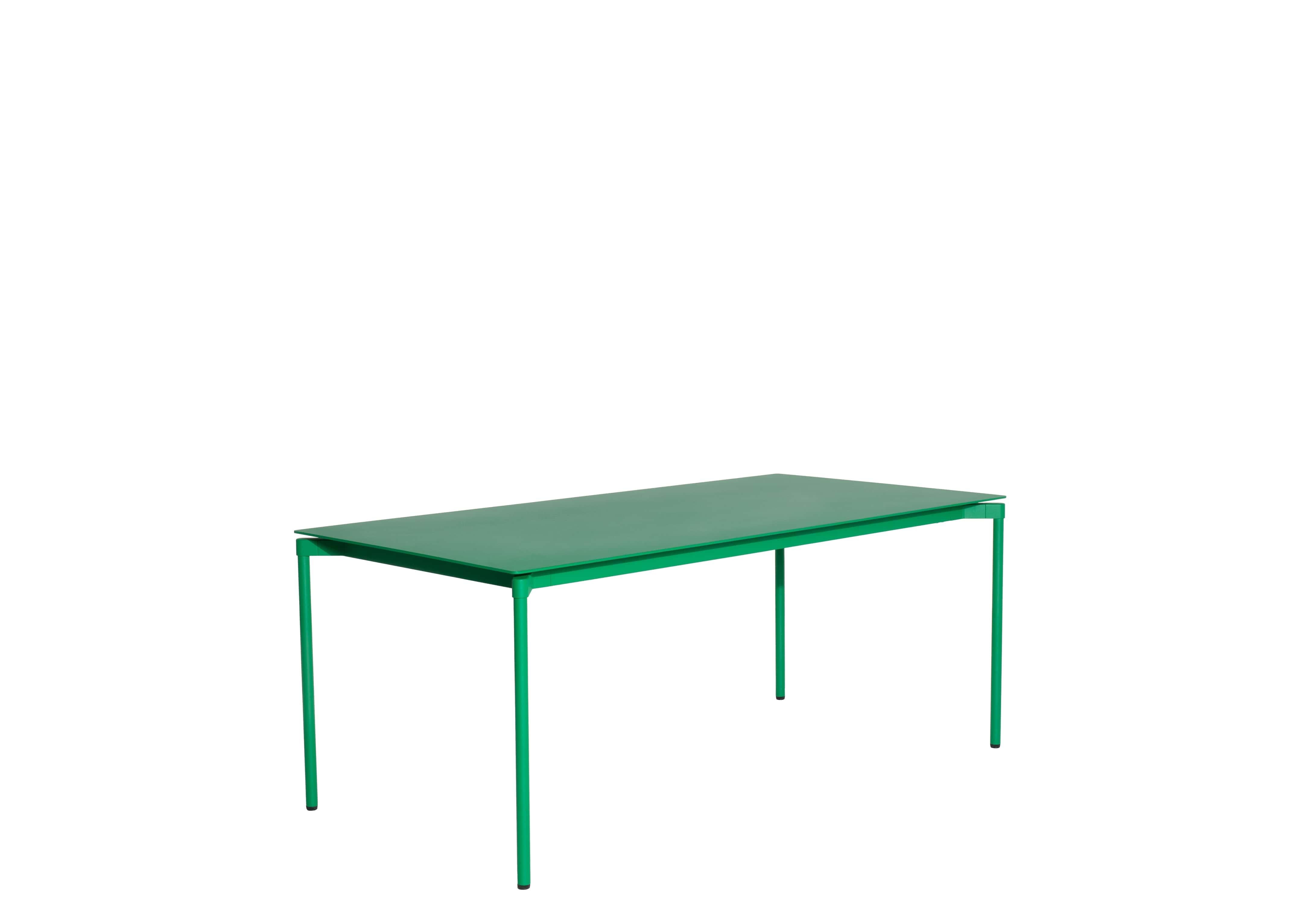 Petite Friture Fromme Rectangular Table in Mint-green Aluminium by Tom Chung, 2020

The Fromme collection stands out by its pure line and compact design. Absorbers placed under the seating gives a soft and very comfortable flexibility to seats.