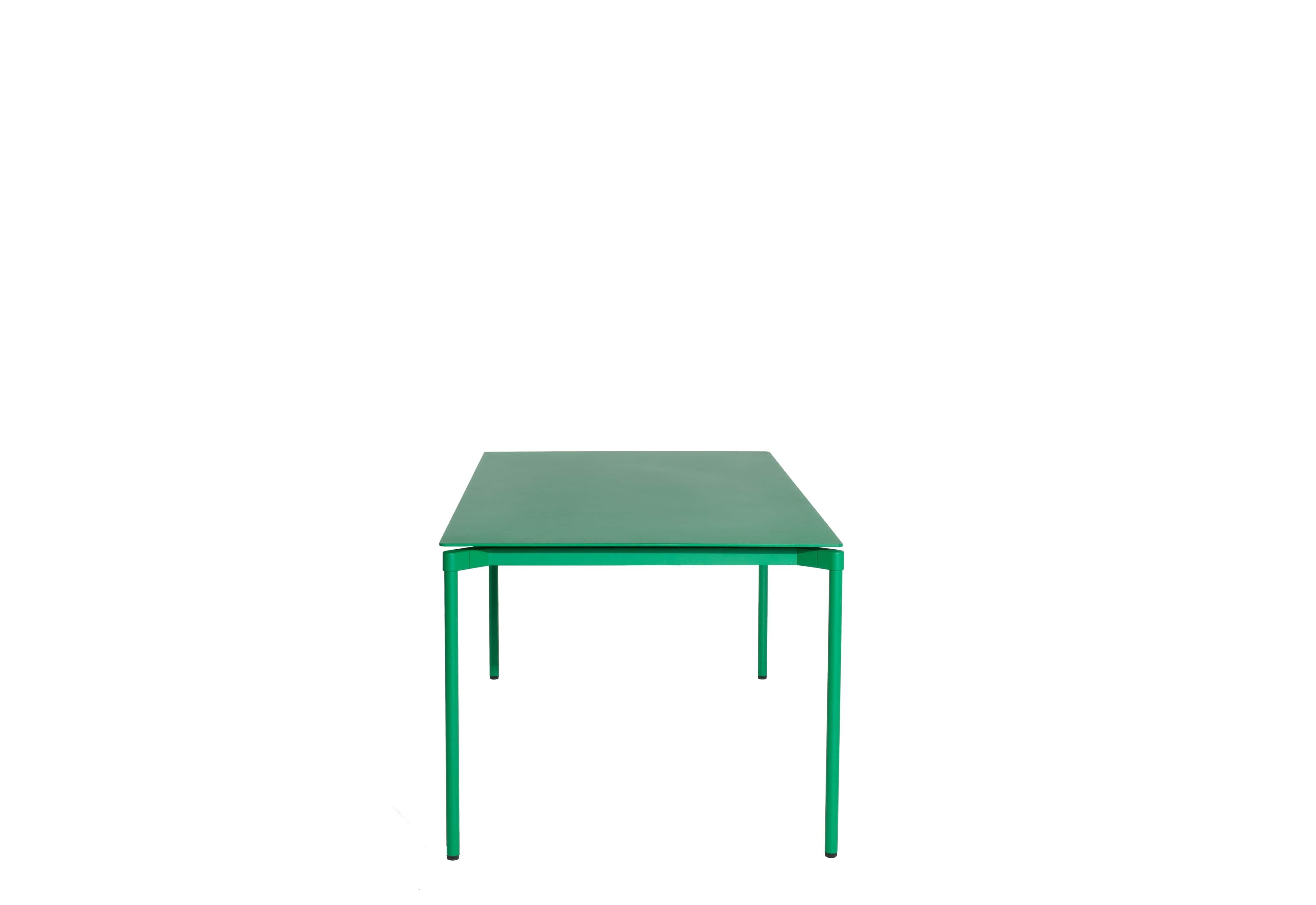 Chinese Petite Friture Fromme Rectangular Table in Mint-Green Aluminium by Tom Chung For Sale