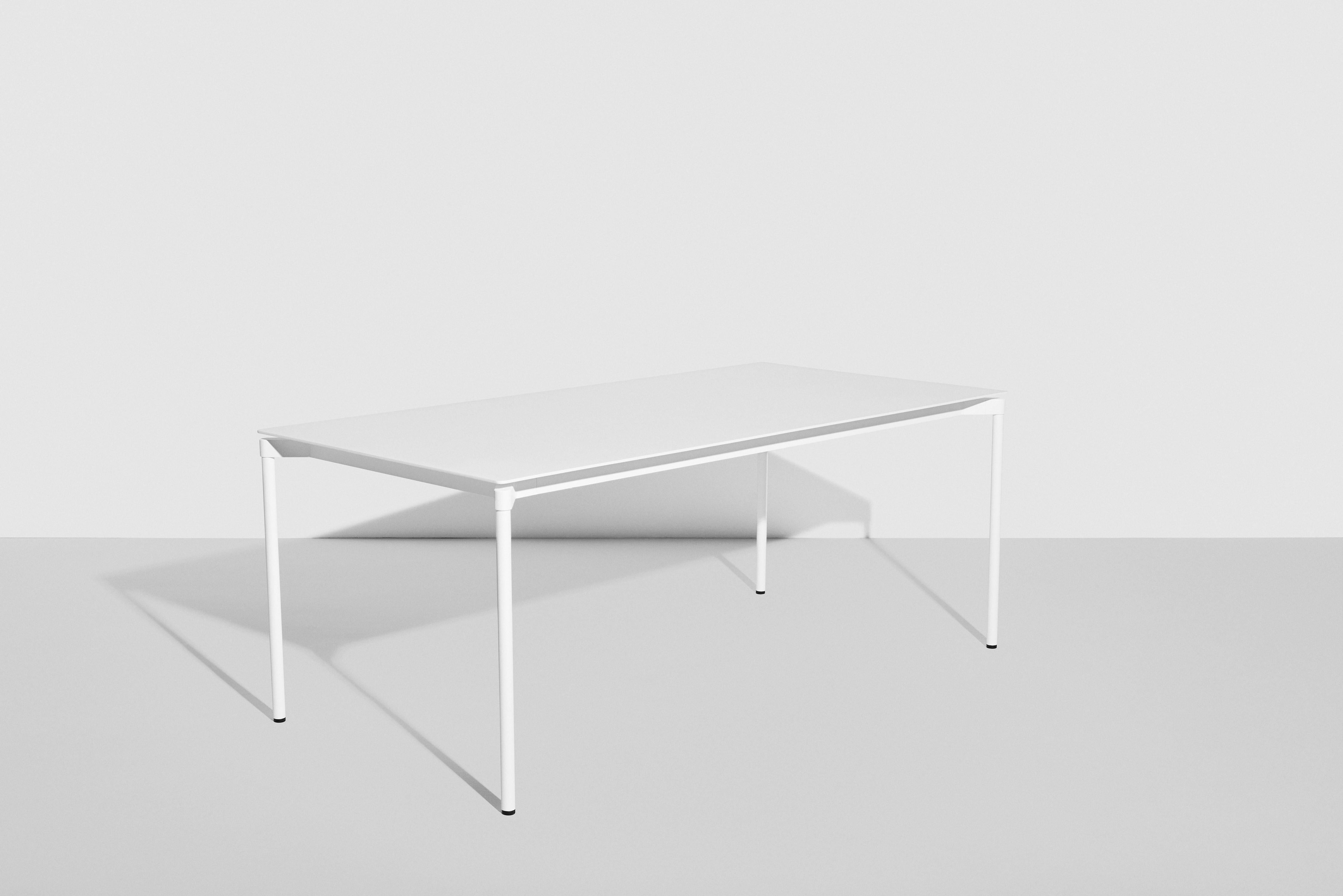 Chinese Petite Friture Fromme Rectangular Table in White Aluminium by Tom Chung For Sale