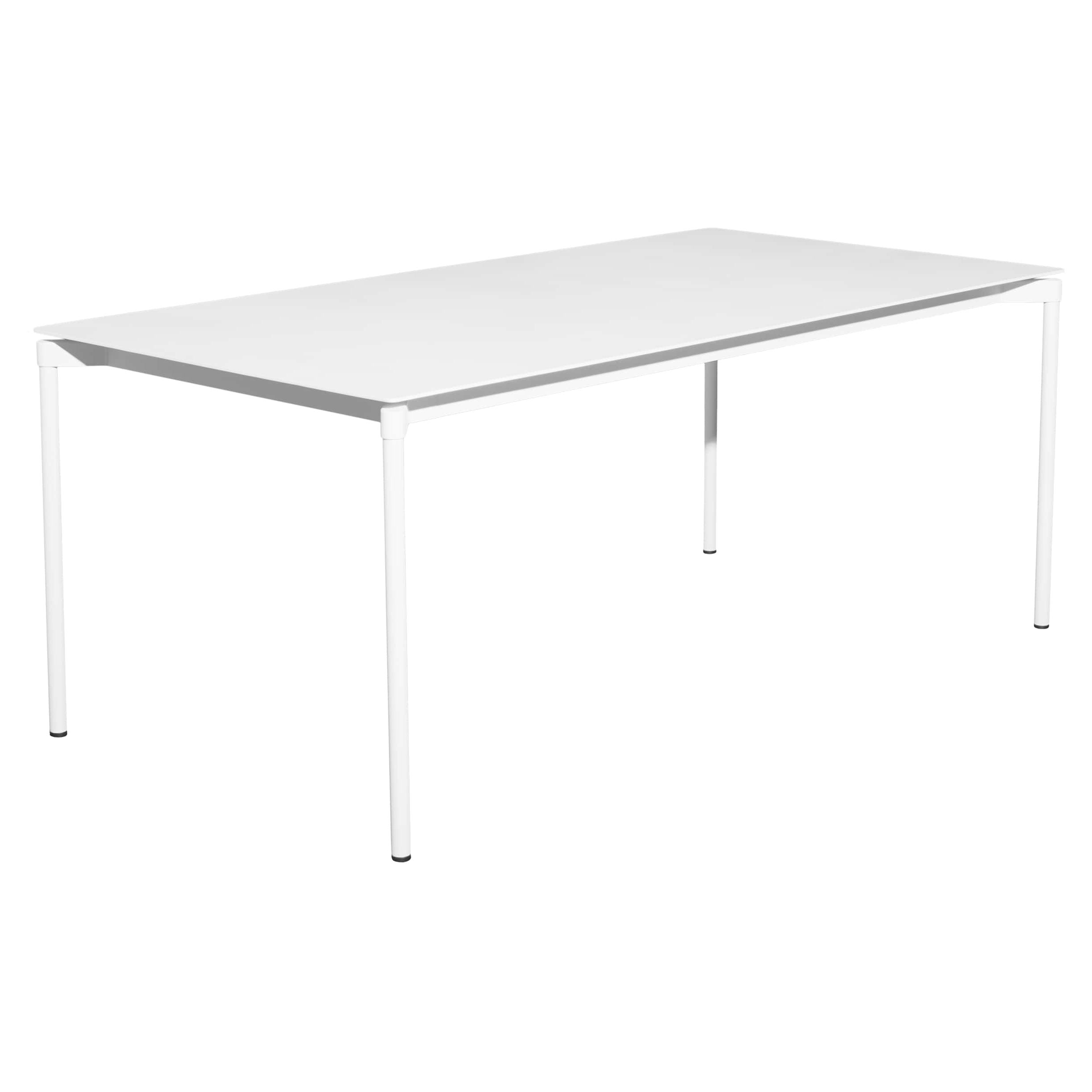 Rechteckiger Friture-Tisch aus weißem Aluminium von Tom Chung im Angebot