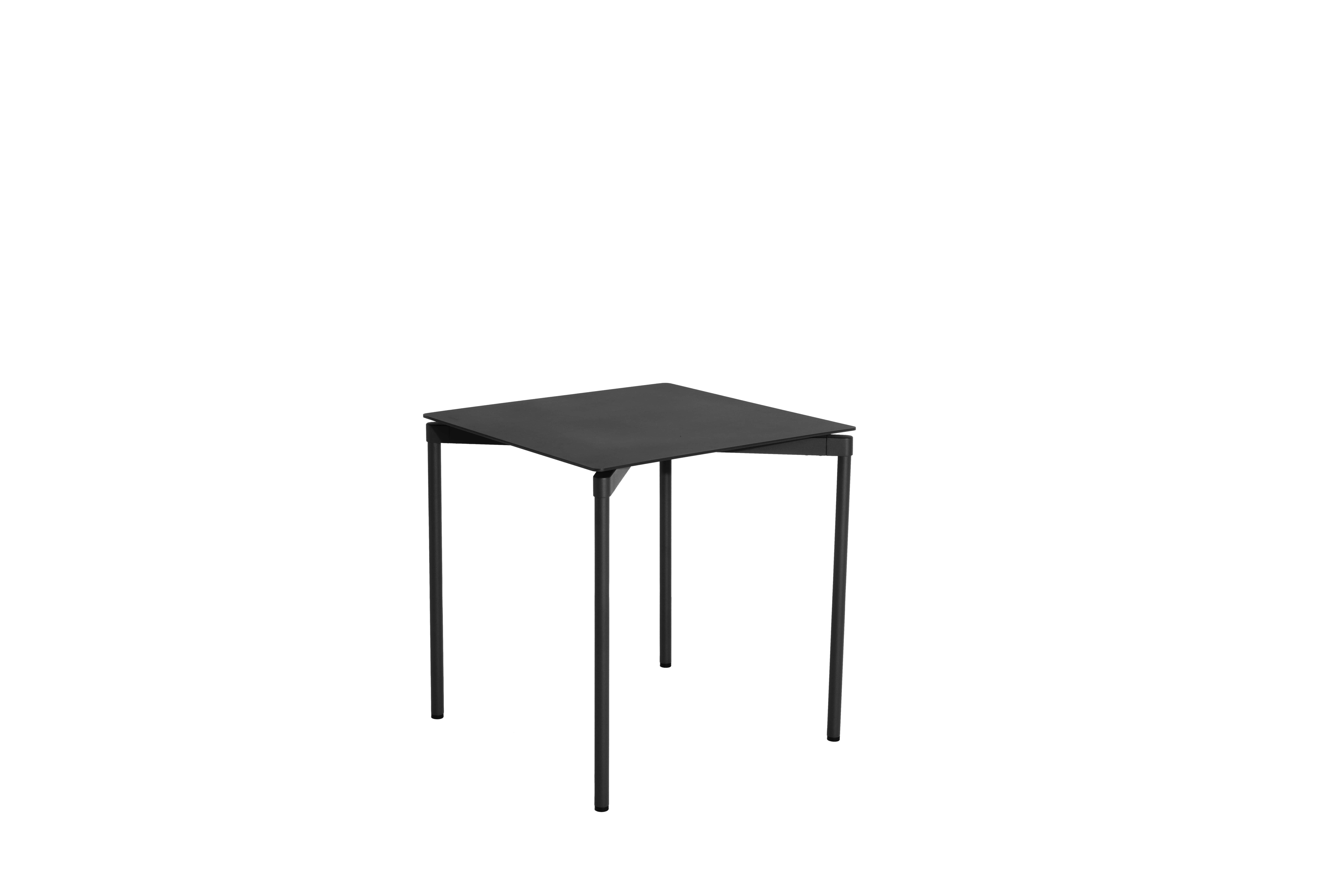Chinese Petite Friture Fromme Square Table in Black Aluminium by Tom Chung For Sale